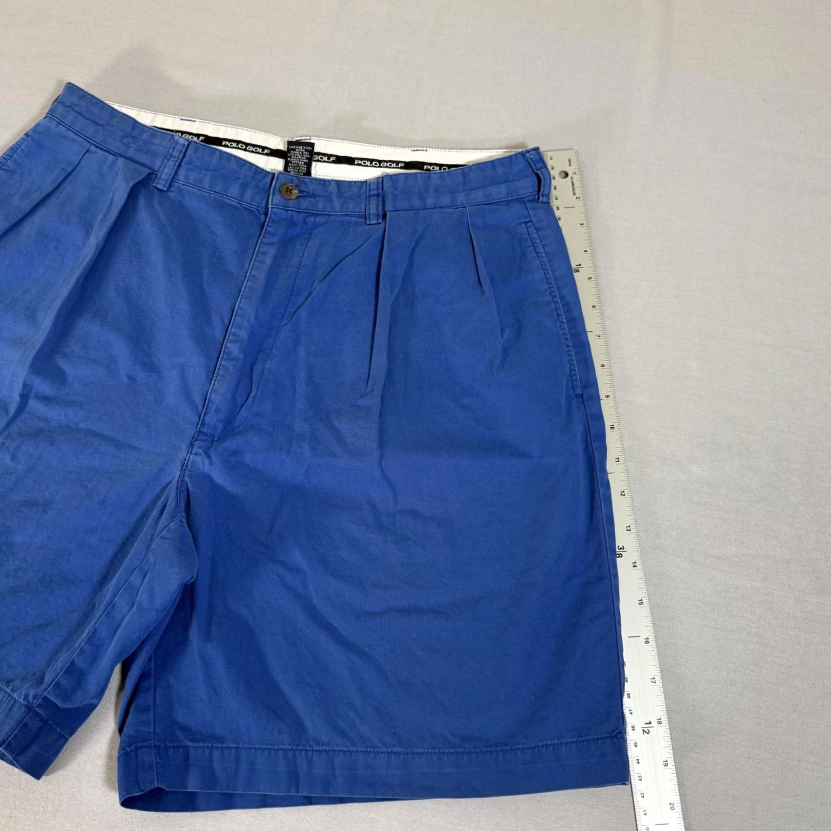 Polo Ralph Lauren Polo Ralph Lauren Mens Shorts Blue Pleated Chino Golf Cotton 35 90s Size US S / EU 44-46 / 1 - 4 Thumbnail
