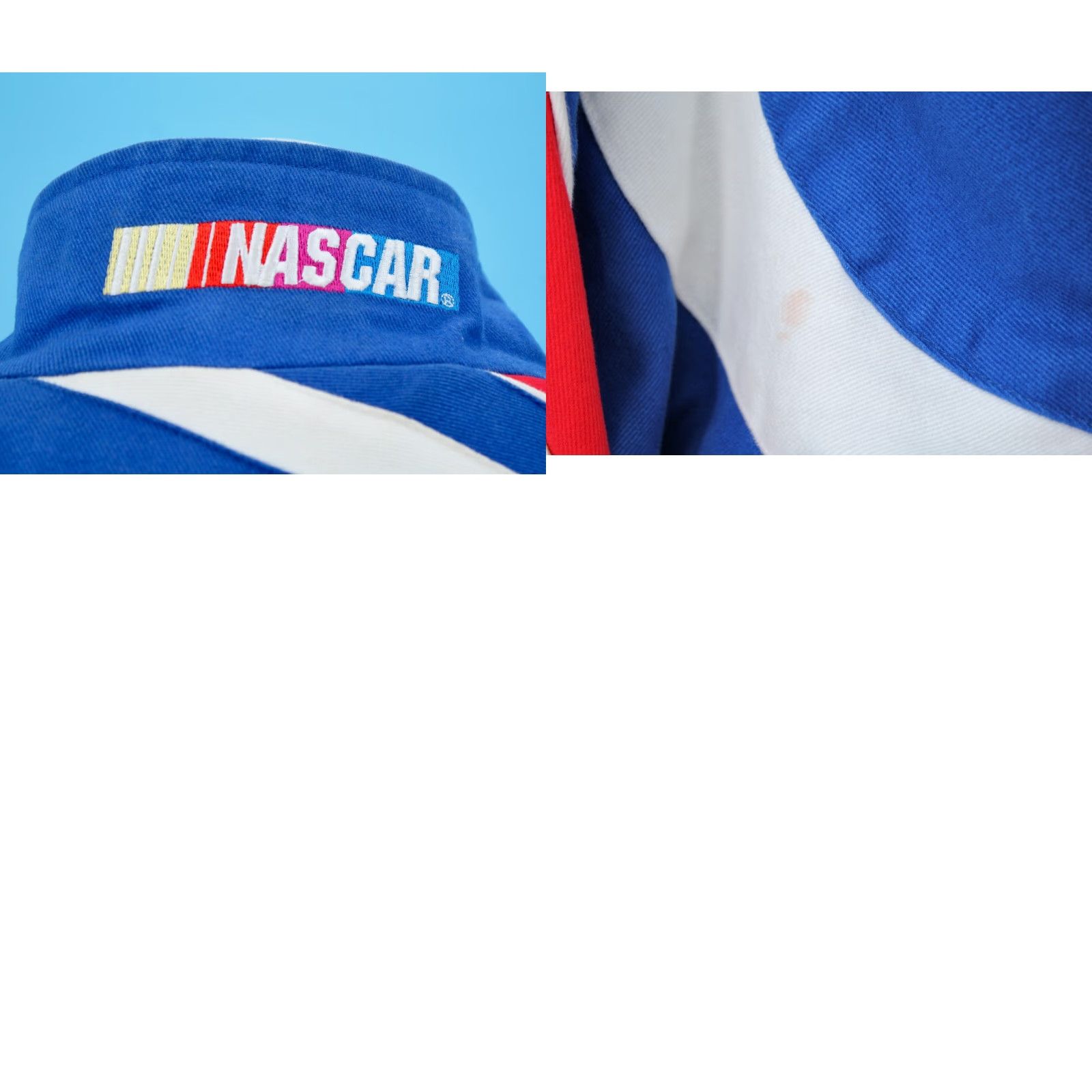 NASCAR Track Gear NASCAR Racing Jacket XL Men’s VTG 90s Jeremy Mayfield Mobil 1 Blue Cotton 1990s Size US XL / EU 56 / 4 - 9 Thumbnail