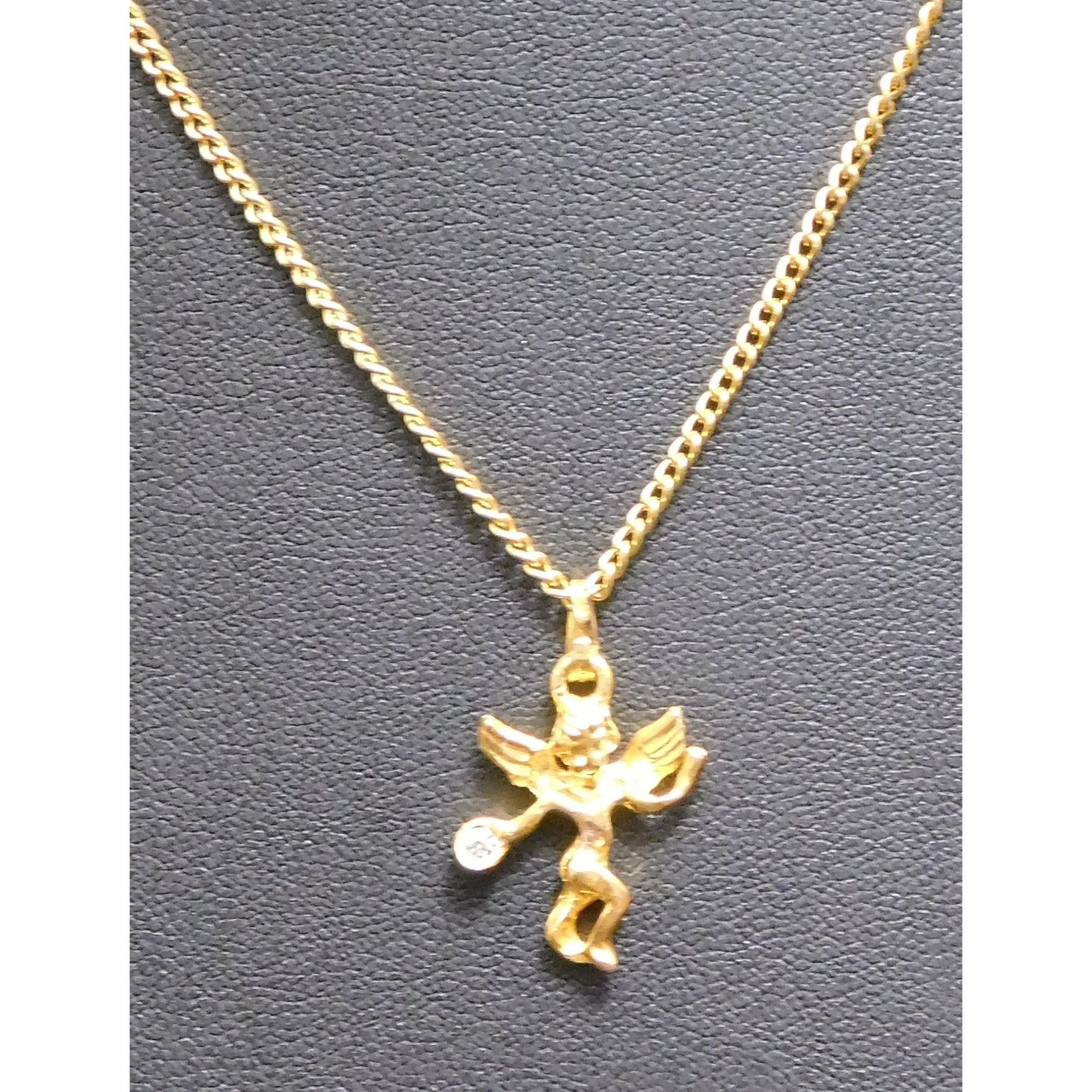 Other April Cherub Birth Stone Gold Tone Pendant Necklace Size ONE SIZE - 2 Thumbnail