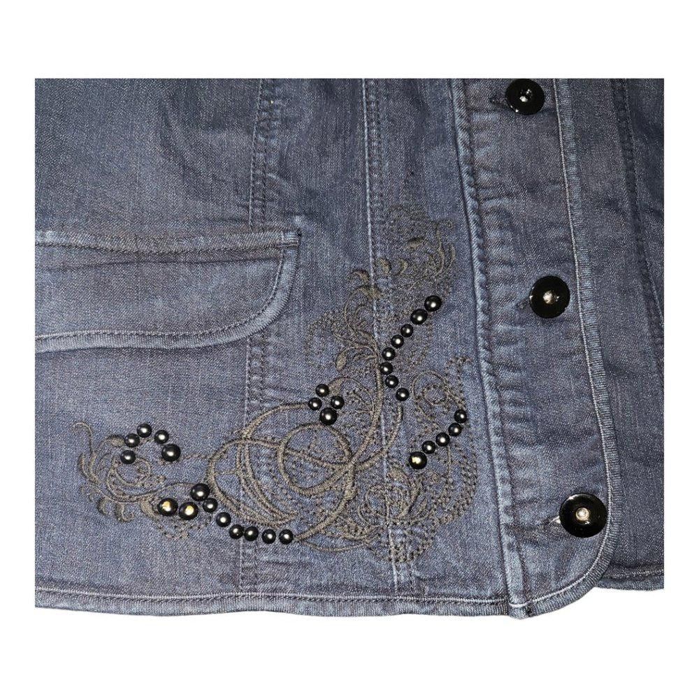 Barena Venezia CT122 Ladies Venezia Denim Embroidered Denim Jacket 18/20 Size XXL / US 16-18 / IT 52-54 - 5 Thumbnail