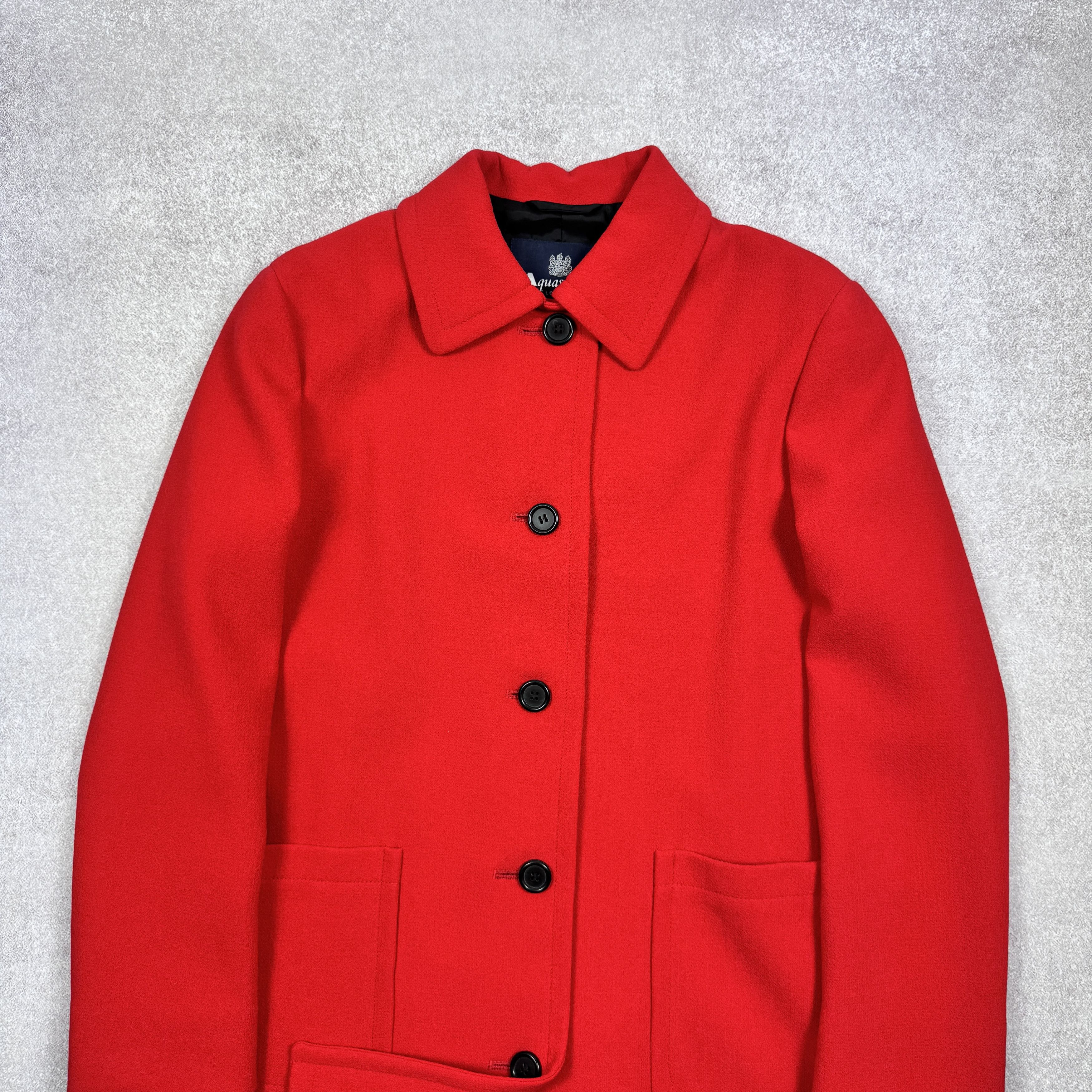 Aquascutum Aquascutum Wool Elastane Red Regular Coat Size 14 / M-L Size XL / US 12-14 / IT 48-50 - 3 Thumbnail