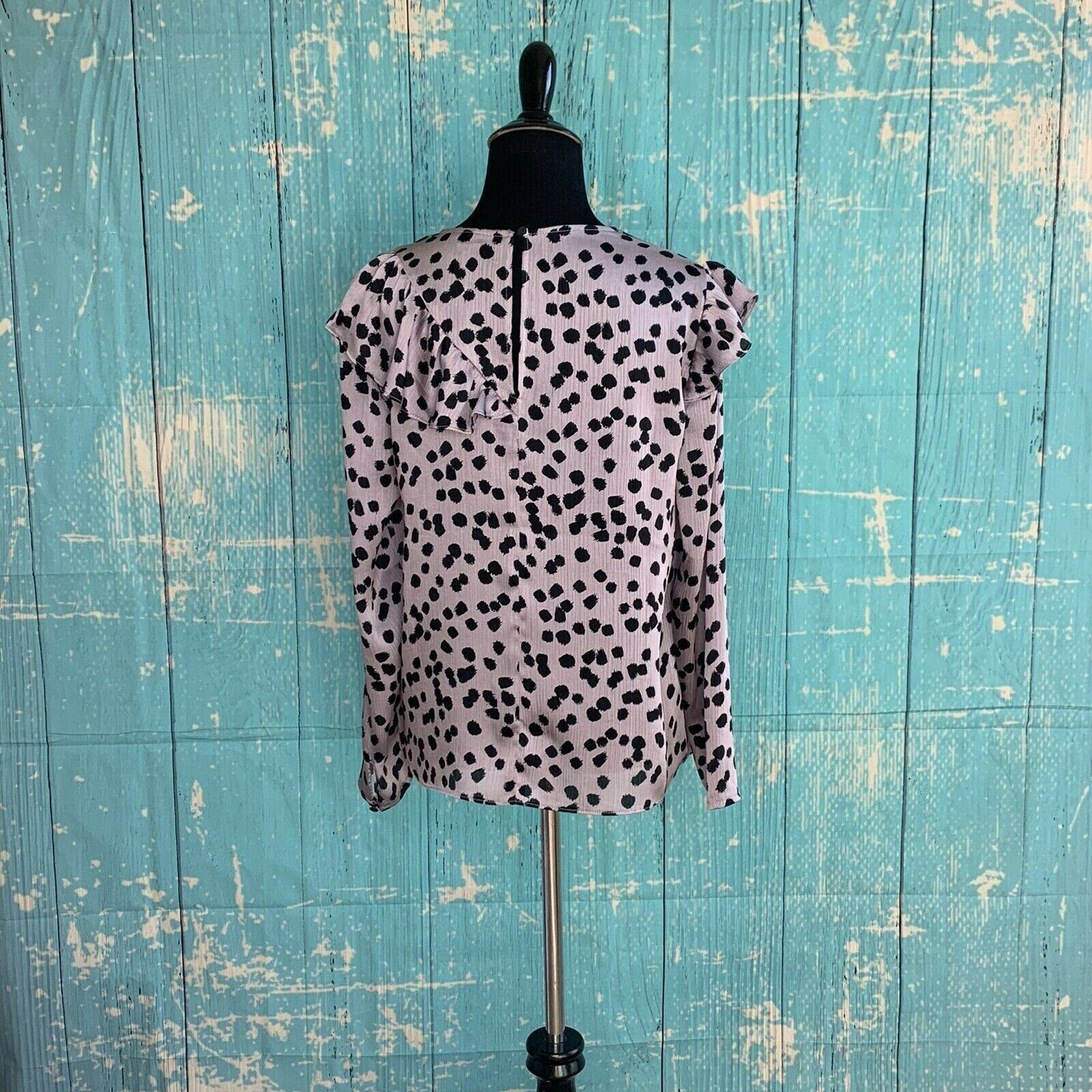 Topshop Topshop Animal Print Ruffle Across Blouse Size 2 Size XS / US 0-2 / IT 36-38 - 10 Thumbnail