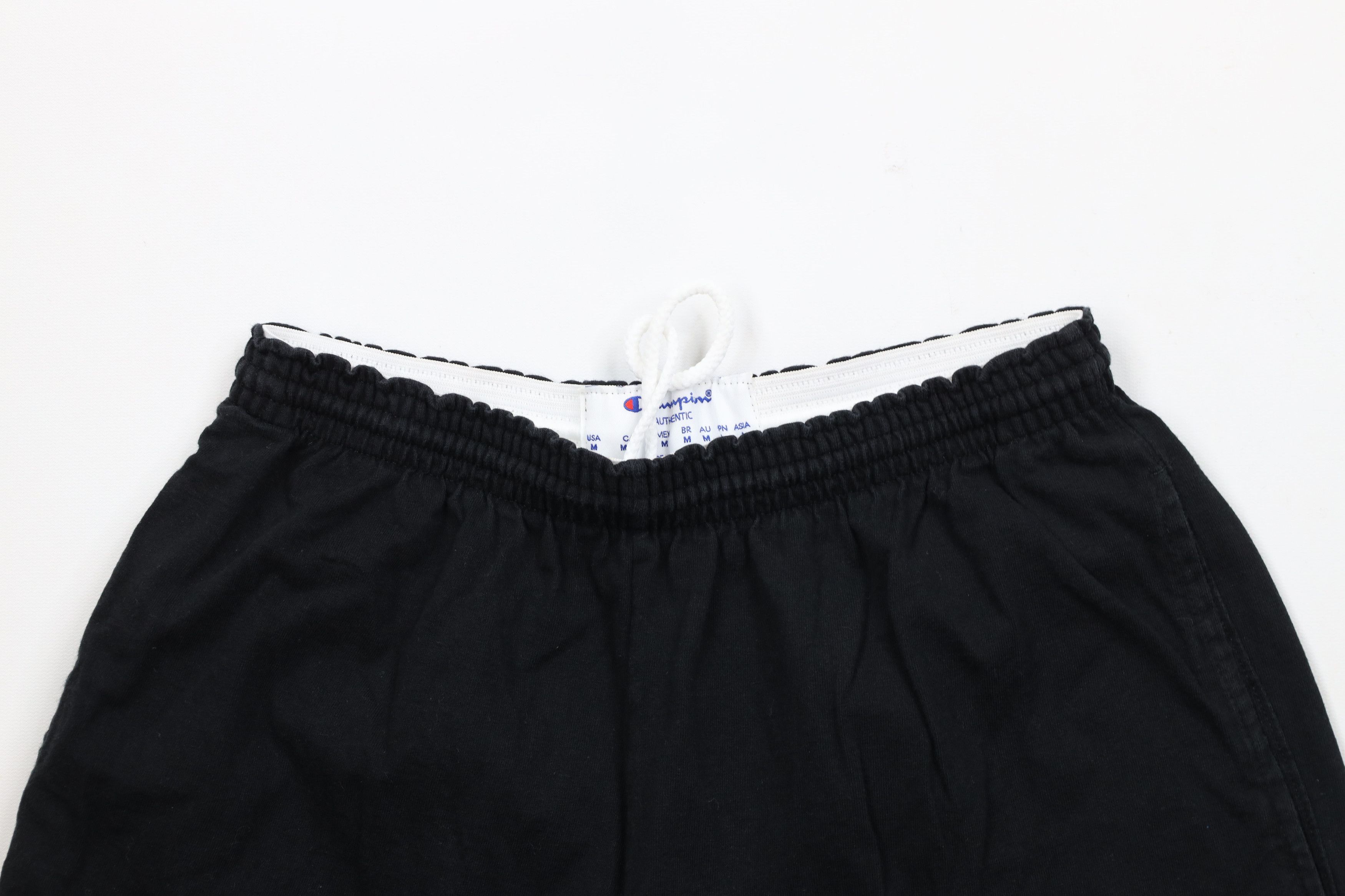 Champion × Vintage Vintage 90s Champion Classic Logo Above Knee Shorts Black Size US 32 / EU 48 - 2 Thumbnail