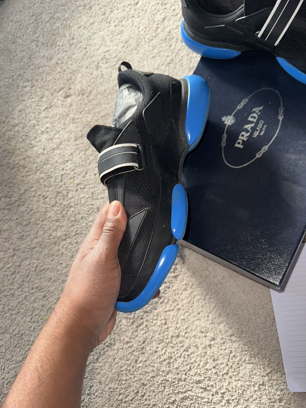 Prada Black and Blue Prada Cloudburst Size US 11 / EU 44 - 3 Thumbnail