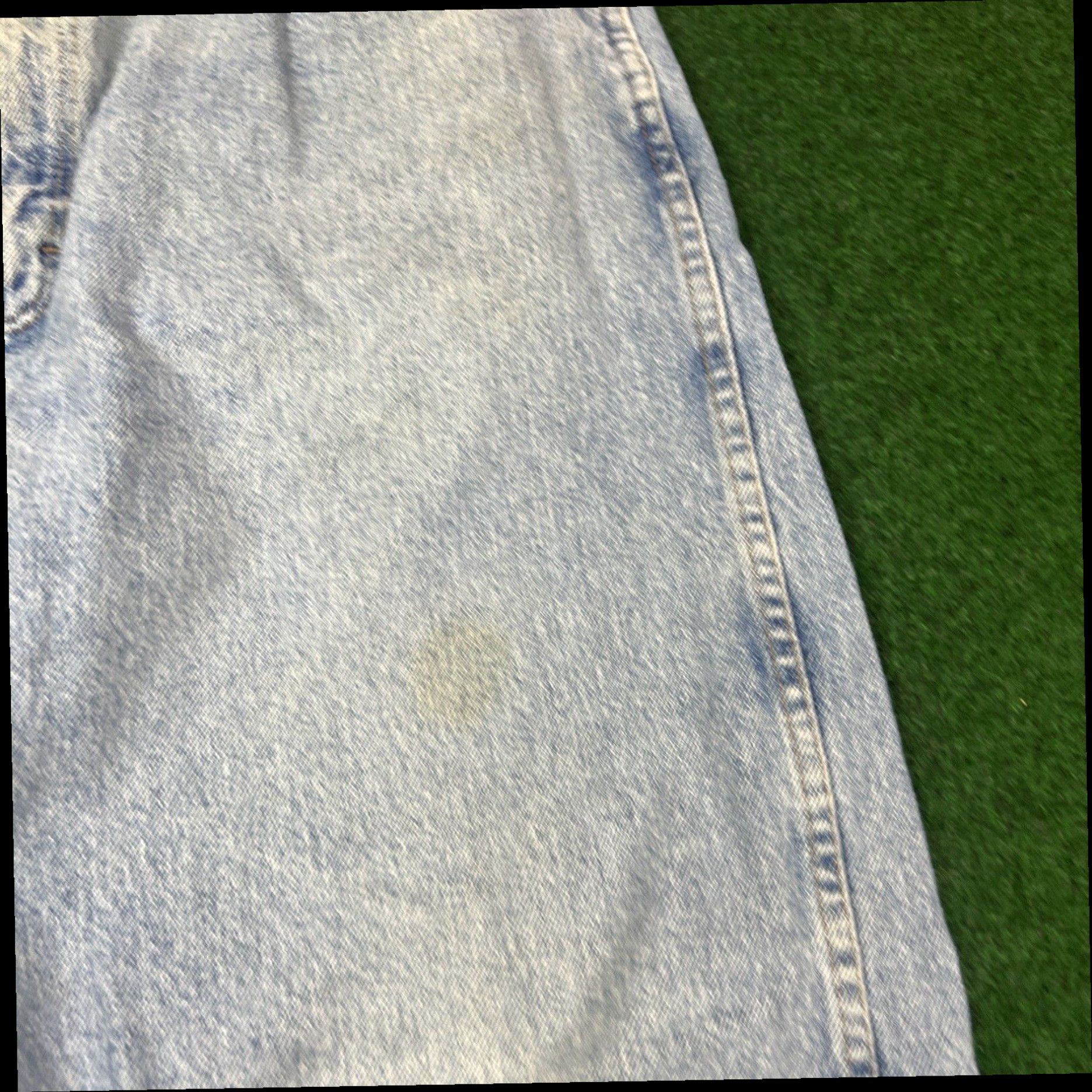Wrangler Wrangler Men's Size 38x32 (36x30) Blue Relaxed Fit Straight Paint Work Jeans Size US 36 / EU 52 - 4 Thumbnail