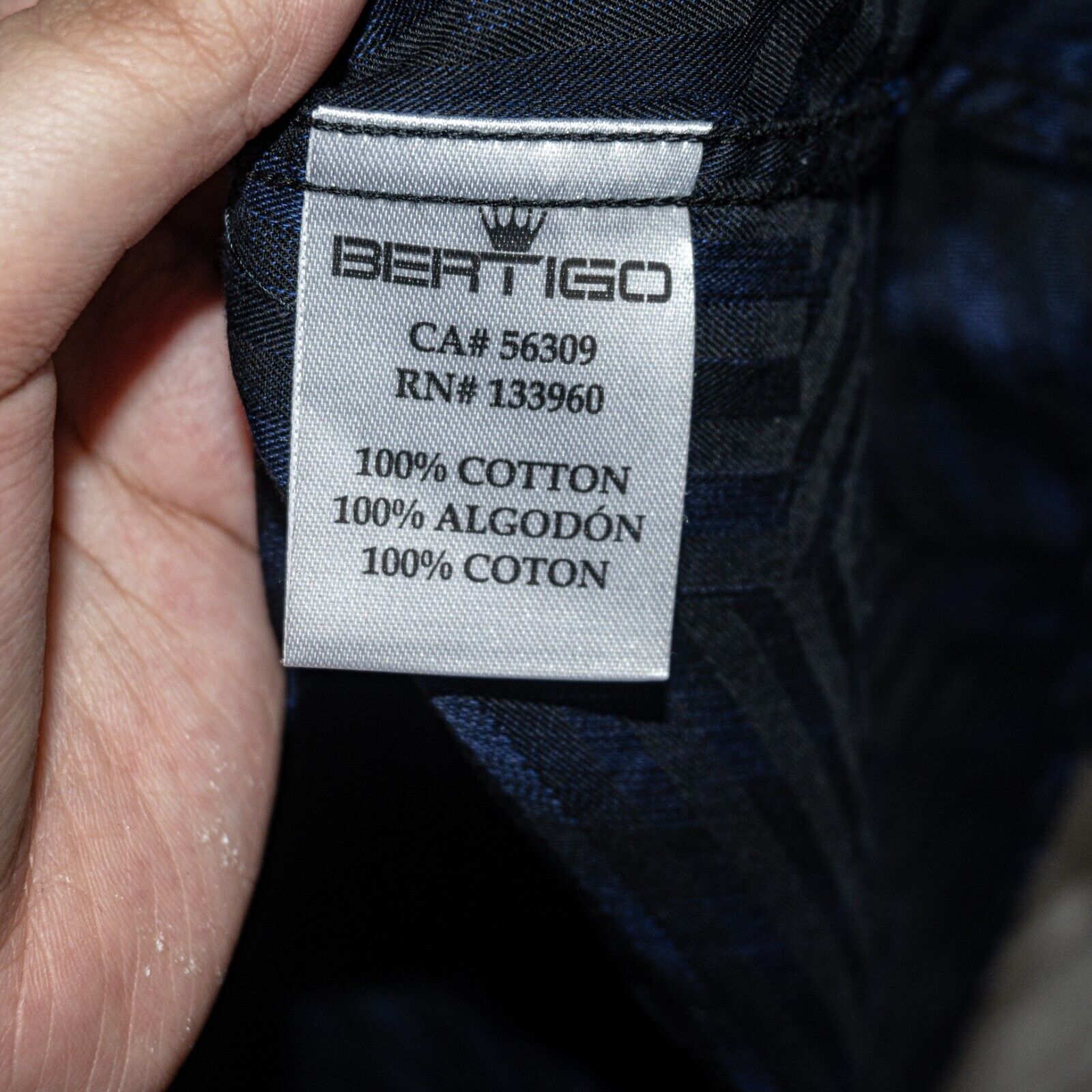 Other BERTIGO Men's Long Sleeve Button up Shirt Blue Geo Stripe Size US L / EU 52-54 / 3 - 6 Thumbnail