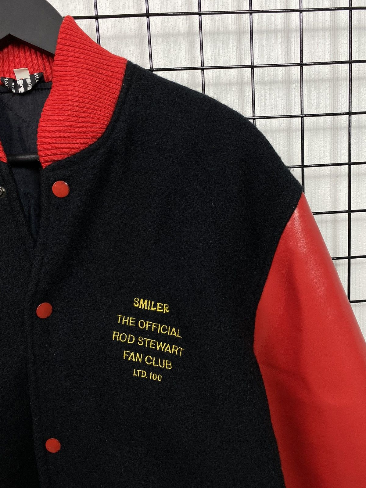 Band Tees × Vintage Super Rare Rod Stewart “Smiler” (album 1974) Varsity jacket Size US L / EU 52-54 / 3 - 9 Thumbnail