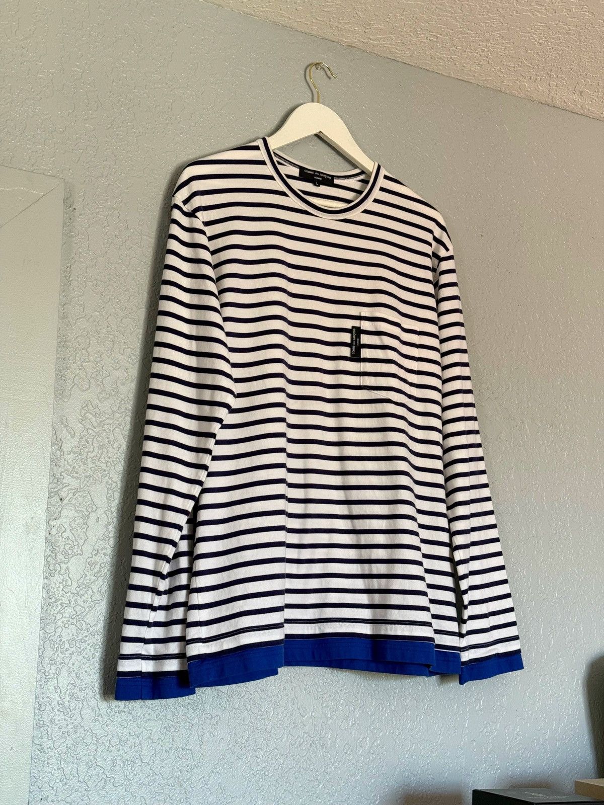 Comme des Garcons Comme Des Garcons Homme Long Sleeve Stripe T-Shirt (L) Size US L / EU 52-54 / 3 - 1 Thumbnail
