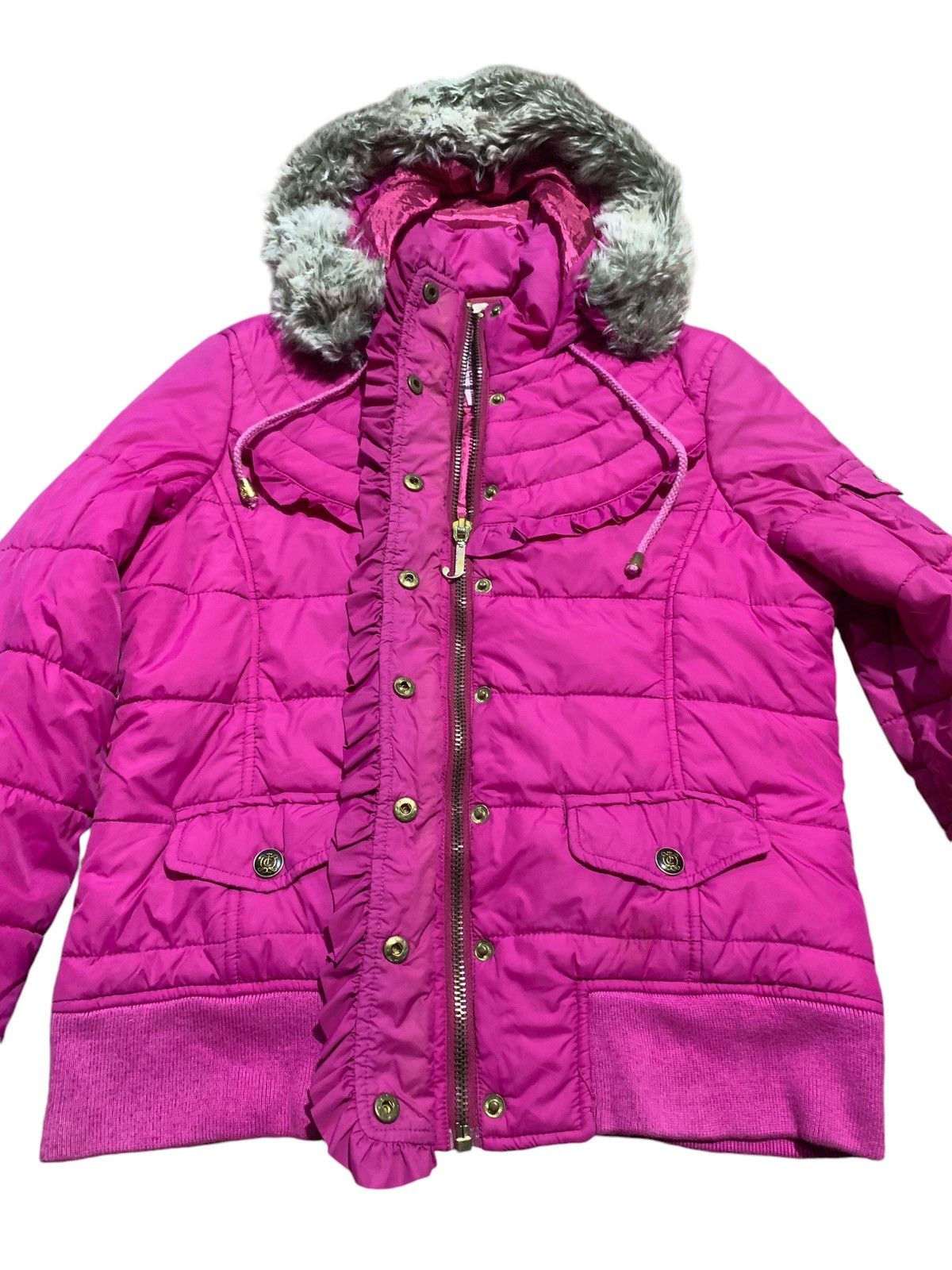 Juicy Couture × Juicy Couture Jeans Juicy Couture puffer fur jacket embroidery Size M / US 6-8 / IT 42-44 - 3 Thumbnail