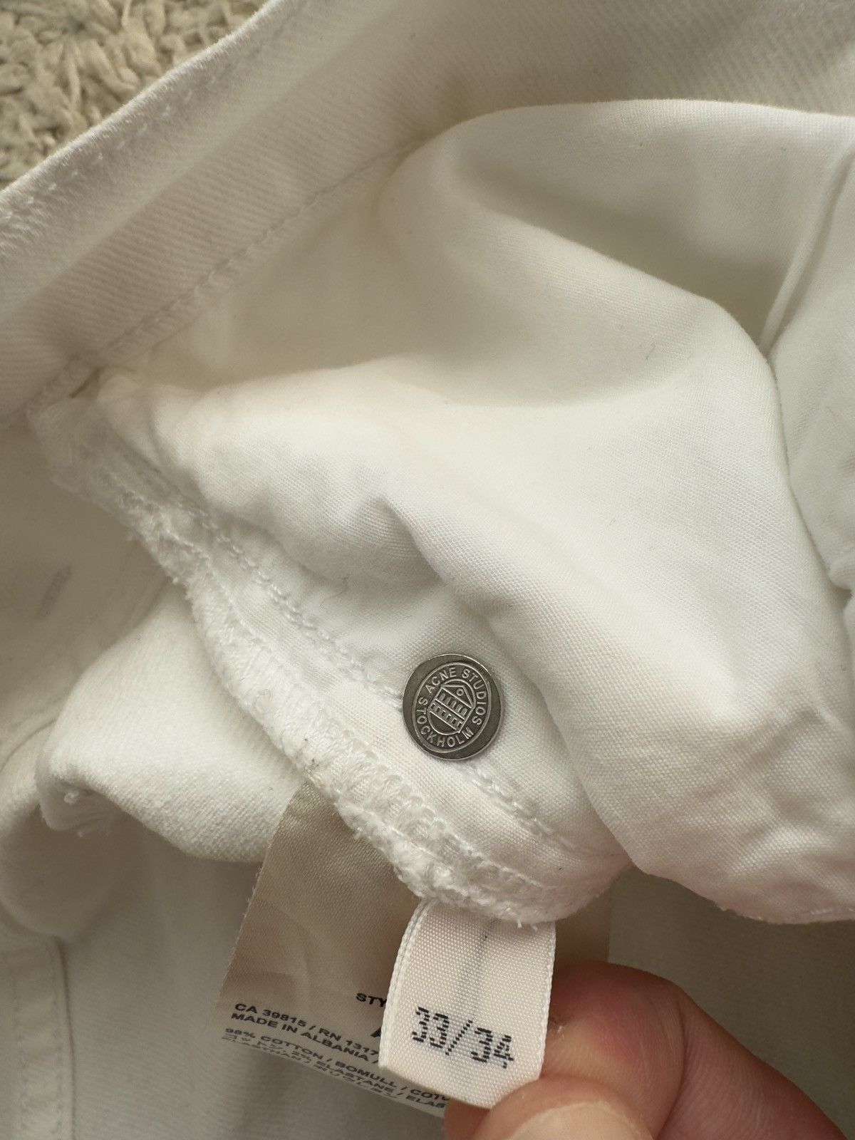 Acne Studios Acne Studios Ace White Jeans Size 33 Size US 33 - 11 Thumbnail
