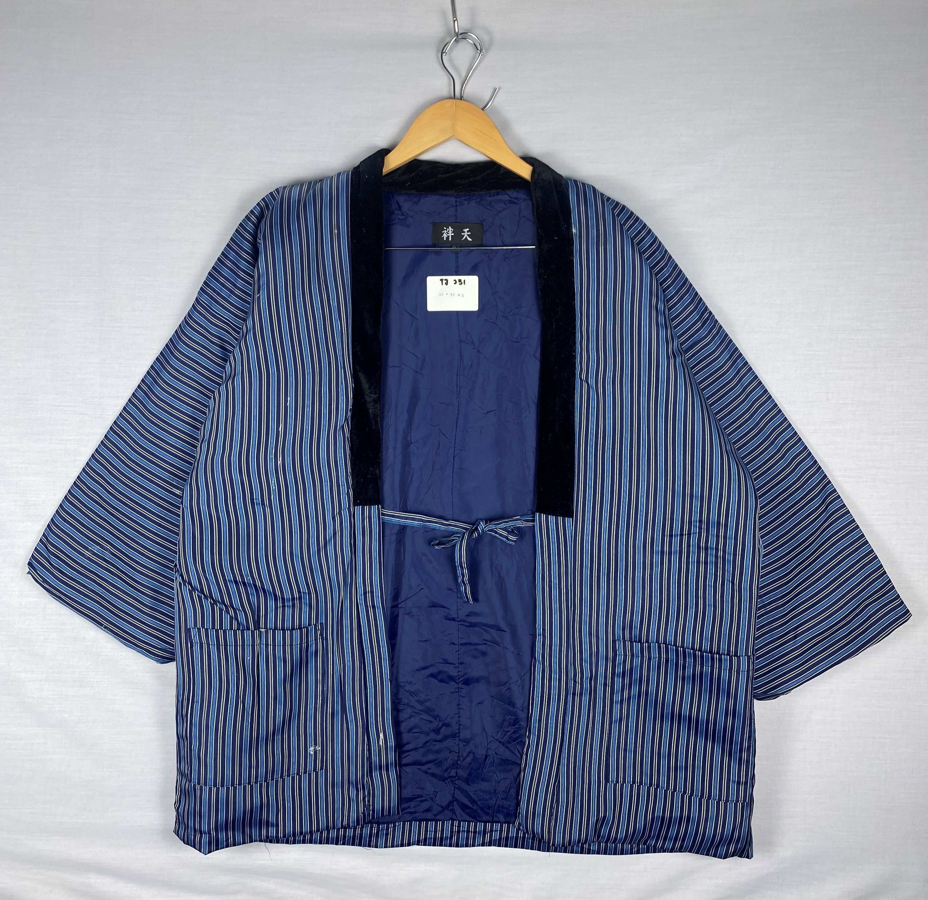 Japanese Brand Vintage Japanese Spring Kimono Traditional Striped Hanten Size US L / EU 52-54 / 3 - 1 Thumbnail