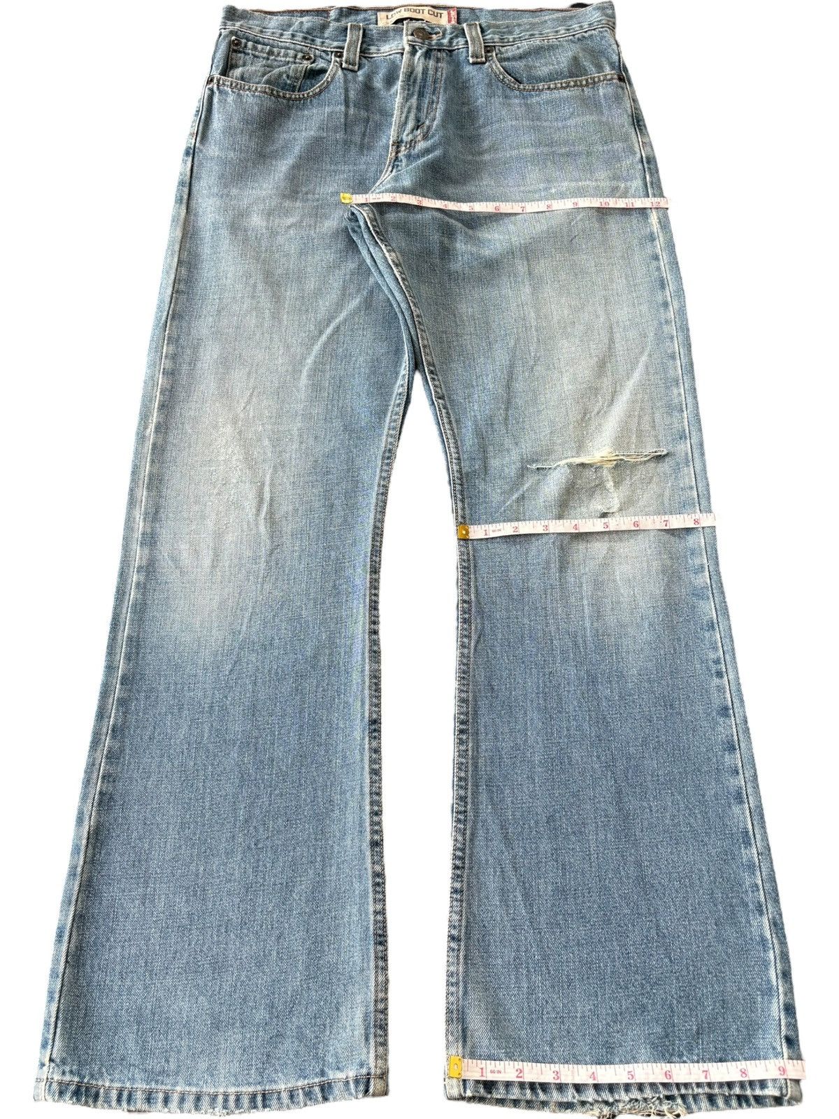 Levi's Vintage 90s Levis 527 Faded Wash Distress Flare Jeans Size US 33 - 9 Thumbnail