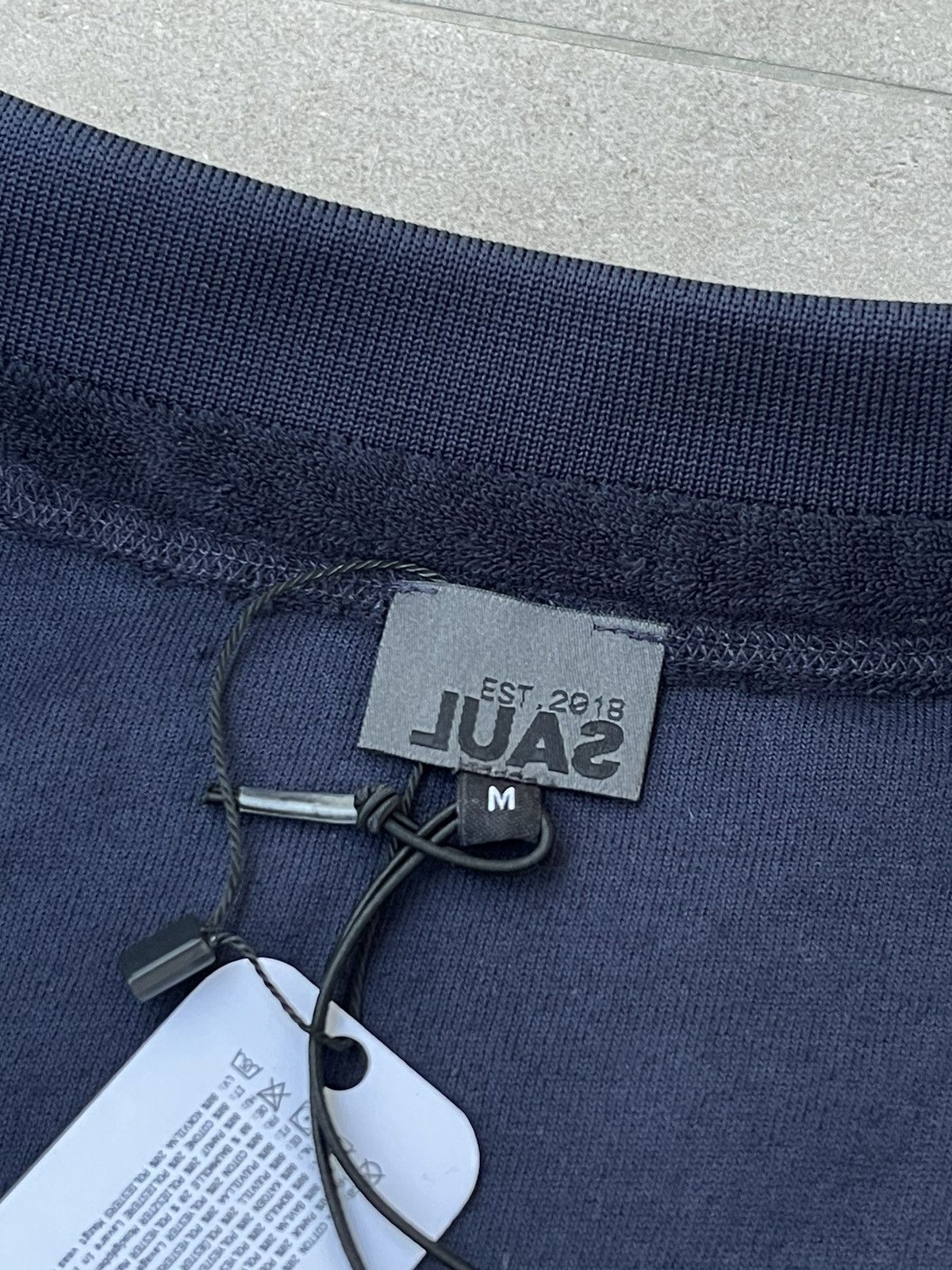 Saul Nash !DS! SS23 Saul Nash Big Logo Navy Paneled Zipped Top Size US M / EU 48-50 / 2 - 17 Thumbnail