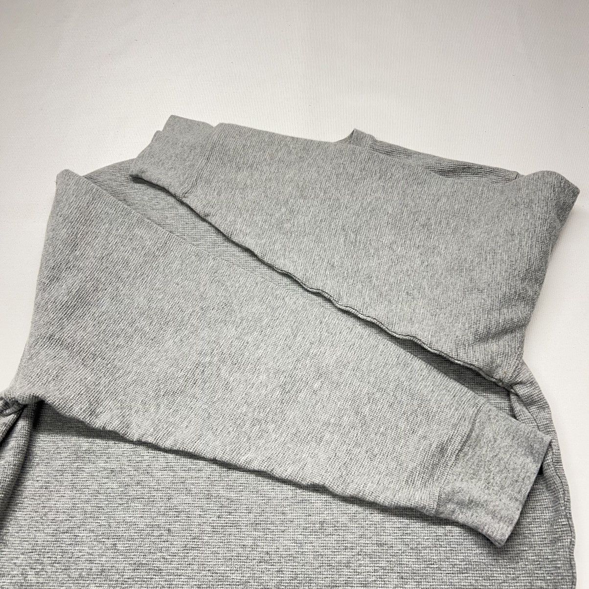 Polo Ralph Lauren Polo Ralph Lauren Thermal Shirt Grey Waffle Knit Logo Y2K Size US L / EU 52-54 / 3 - 7 Thumbnail