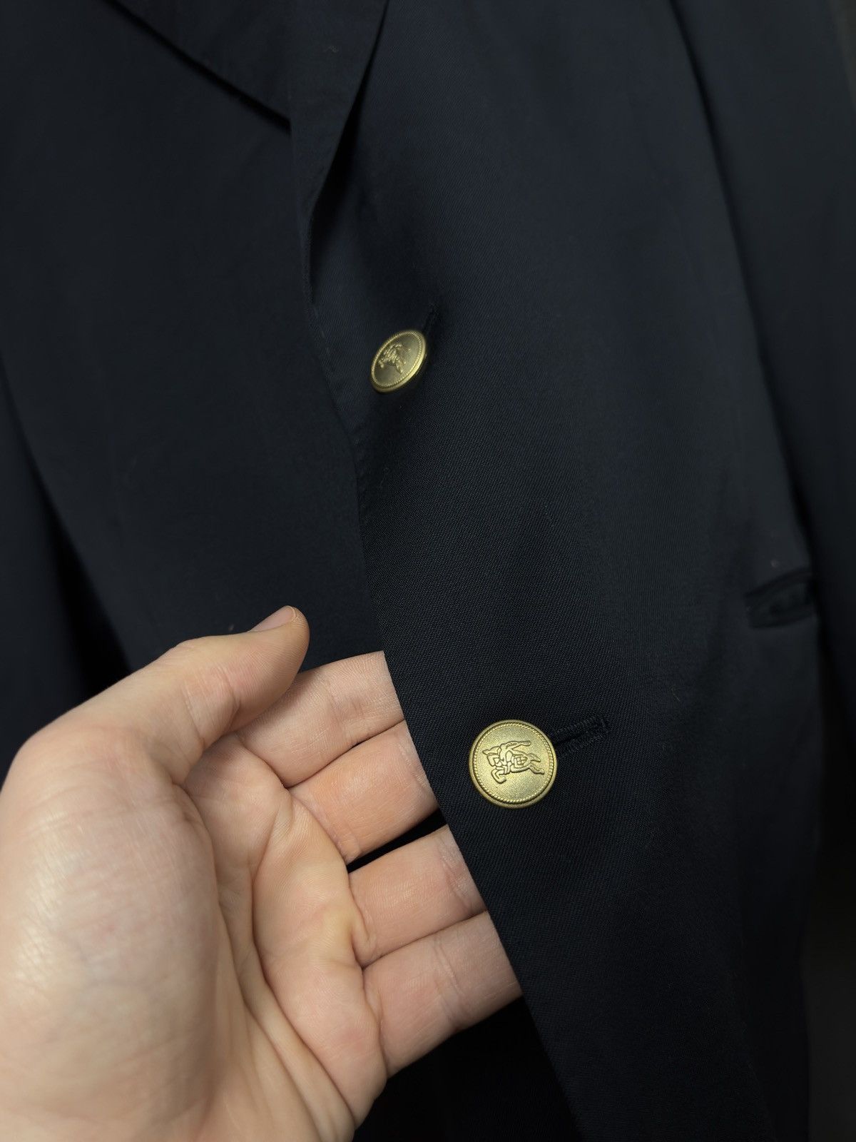 Burberry × Vintage Burberry Vintage Blazer Jacket Wool Golden Buttons Rare Size US L / EU 52-54 / 3 - 2 Thumbnail