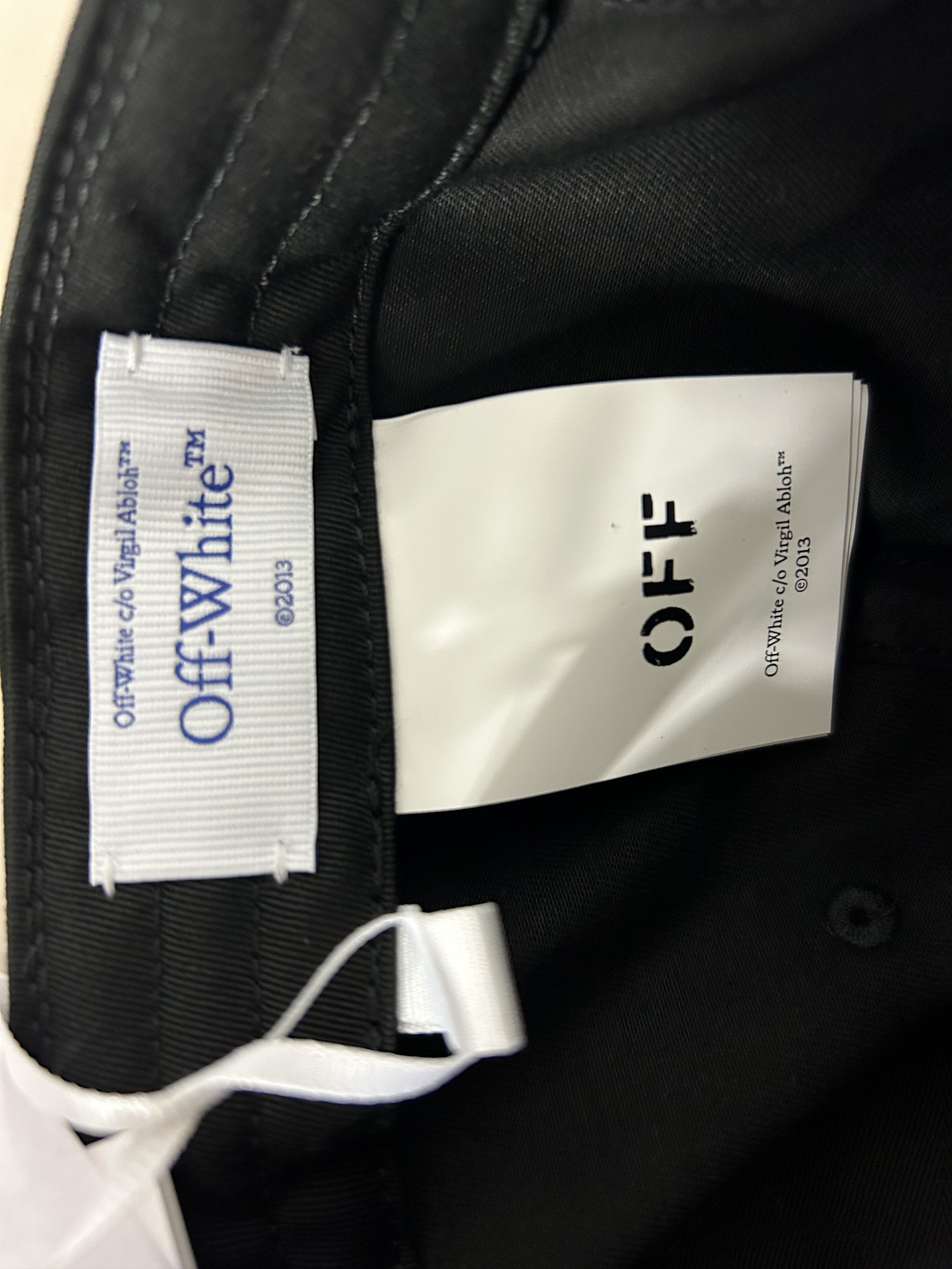 Off-White Bookish Dril Cotton Black Baseball Cap Size ONE SIZE - 8 Thumbnail