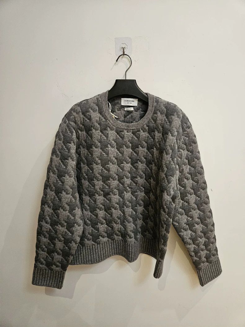 Thom Browne Thom Browne Gray thousand bird sweater Size US XL / EU 56 / 4 - 1 Thumbnail