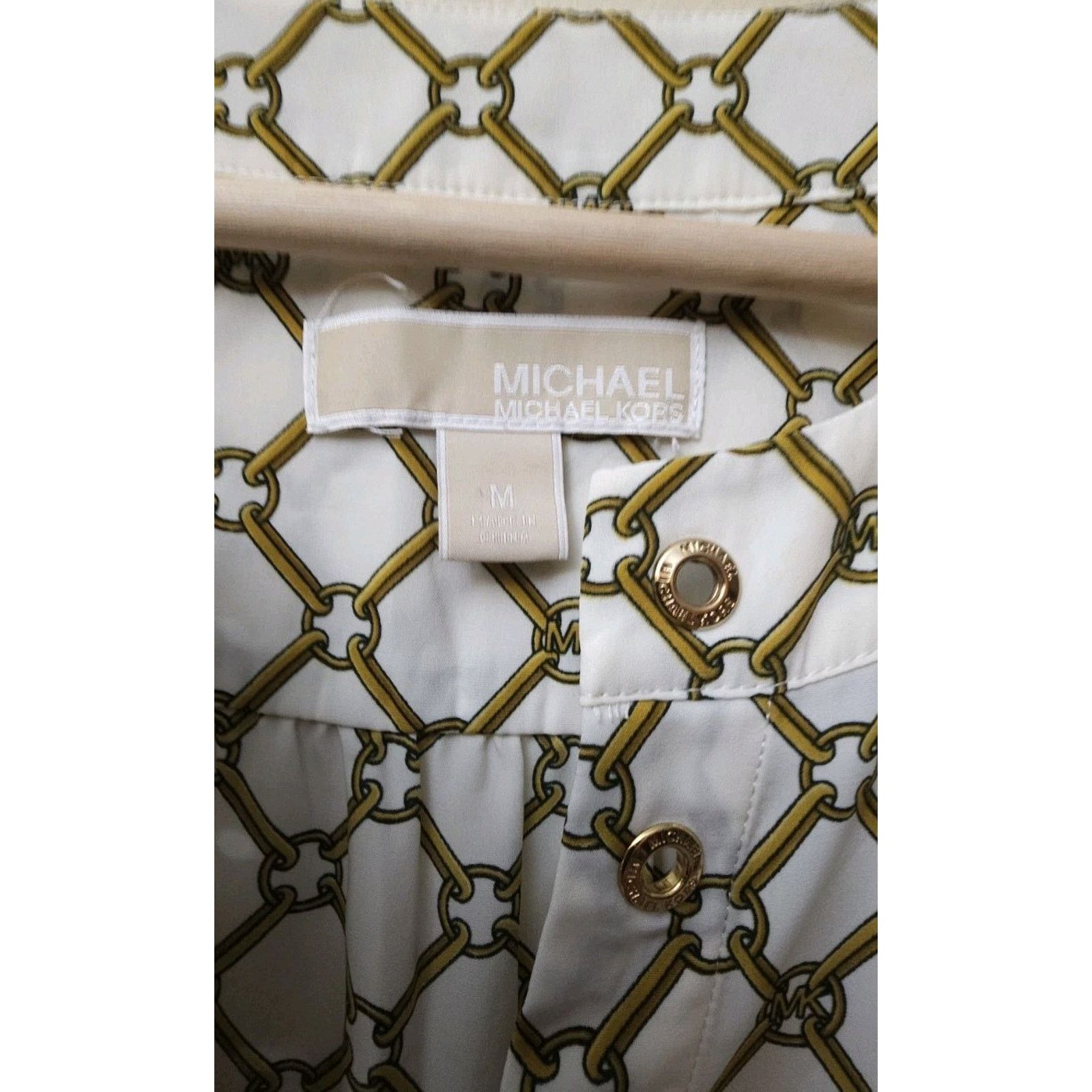 Michael Kors Michael Kors Womens Gold Button Dress Size Medium. MSRP $155 Size M / US 6-8 / IT 42-44 - 7 Thumbnail
