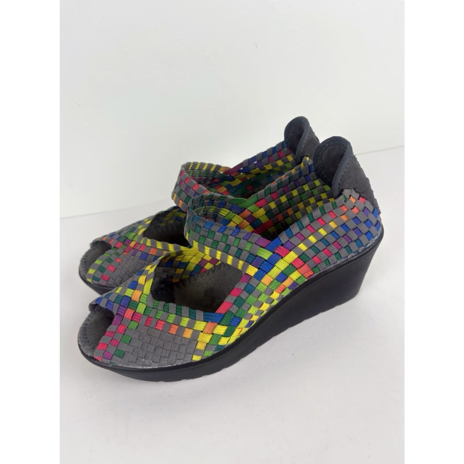 Steve Madden Steve Madden Brynn Multicolor 2in Wedge Sandals Womens Size 6 SlIpt On Strappy Bohemian City Going Out Size US 6 / IT 36 - 2 Thumbnail