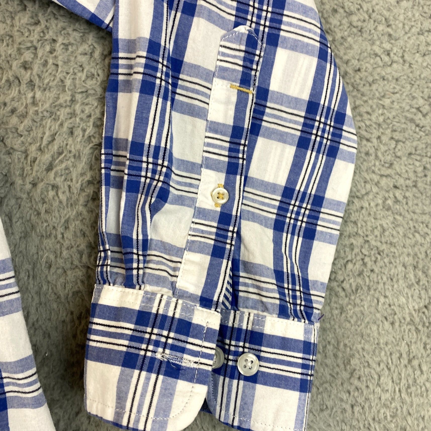 Club Room Club Room Shirt Mens XL Blue Slim-Fit Plaid Long Sleeve All Seasons 74-18 Size US XL / EU 56 / 4 - 4 Thumbnail