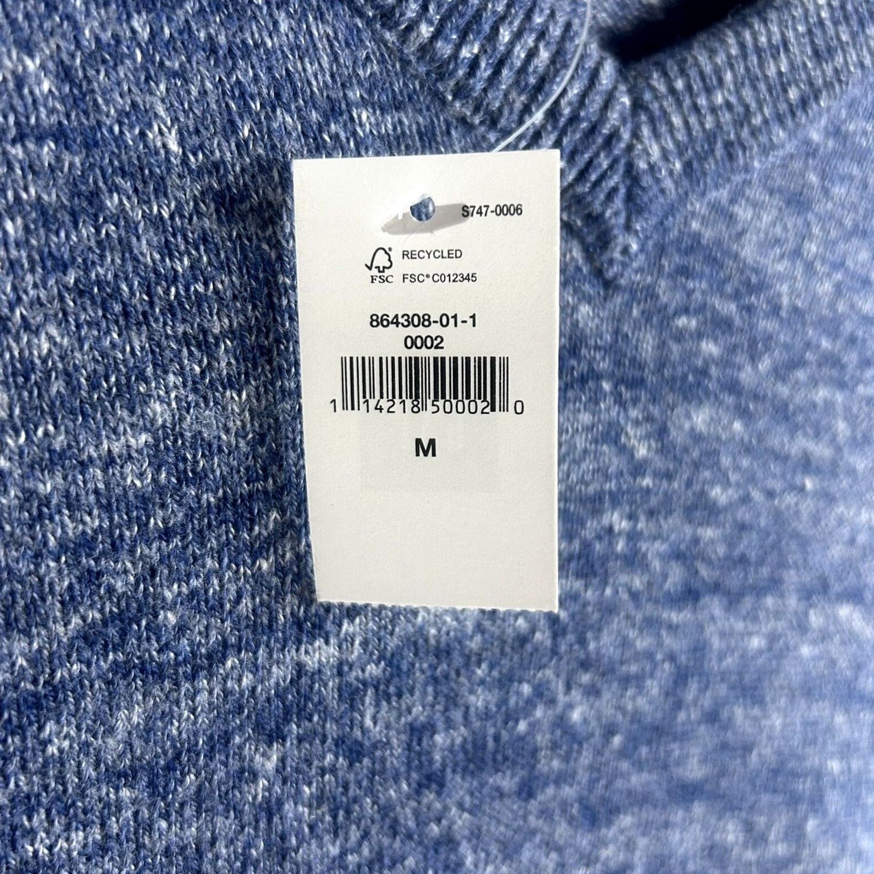 Gap Gap Men Blue V-Neck Lightweight Cotton Blend Sweater M Long Sleeve Pullover Knit Shirt Size US M / EU 48-50 / 2 - 3 Thumbnail