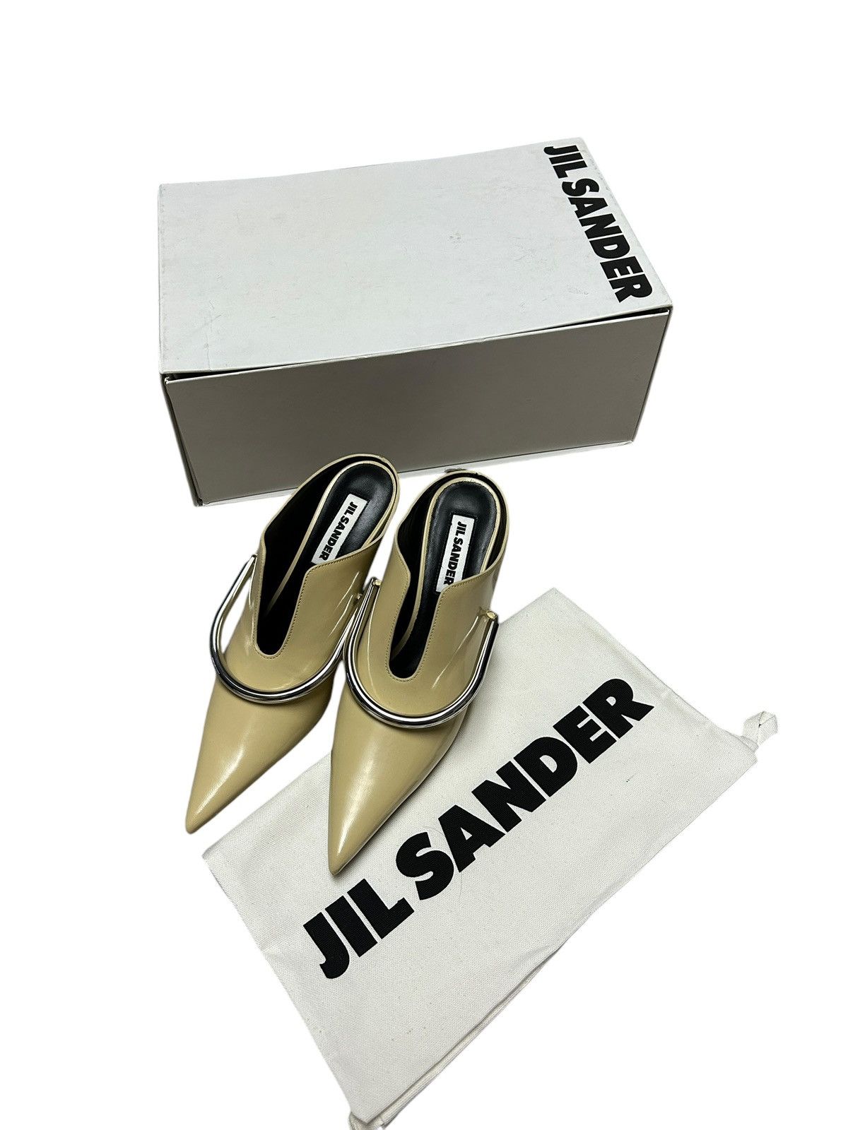 Jil Sander Shiny Spazzolato Heel Size US 6.5 / IT 36.5 - 2 Thumbnail