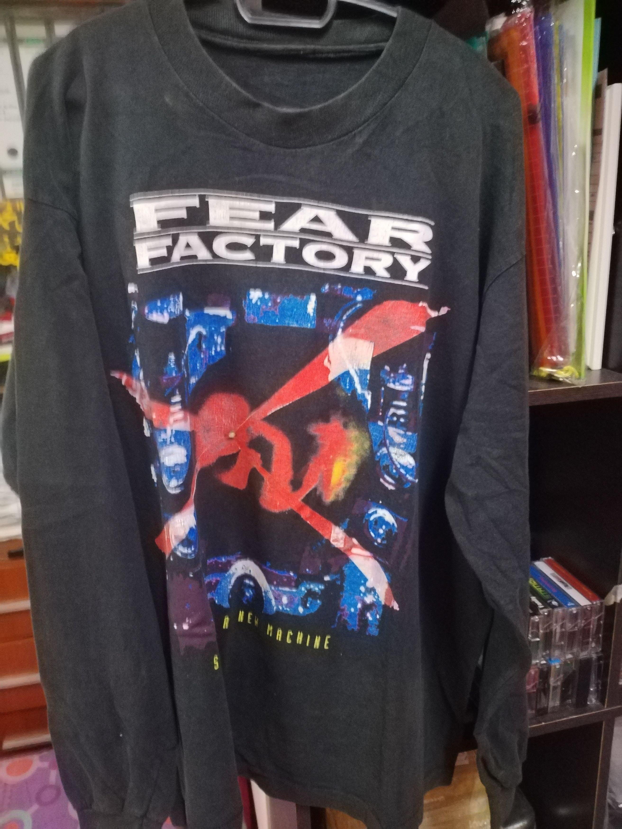 Vintage Fear Factory Ls Shirt Tour Vintage 1994 Size US XL / EU 56 / 4 - 1 Thumbnail