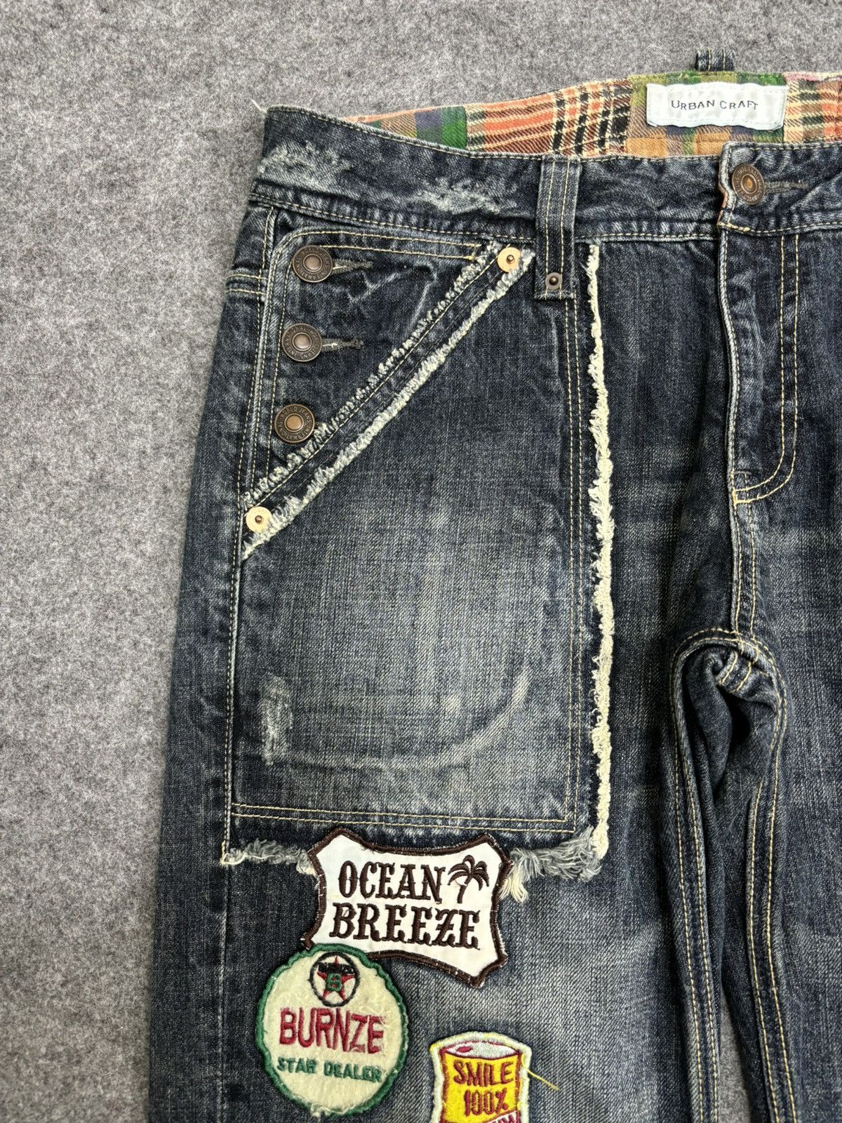 Japanese Brand × Seditionaries 💥Flare💥Insane Urban Craft Unfinishd Edge Distrssd Denim F475 Size US 34 / EU 50 - 5 Thumbnail