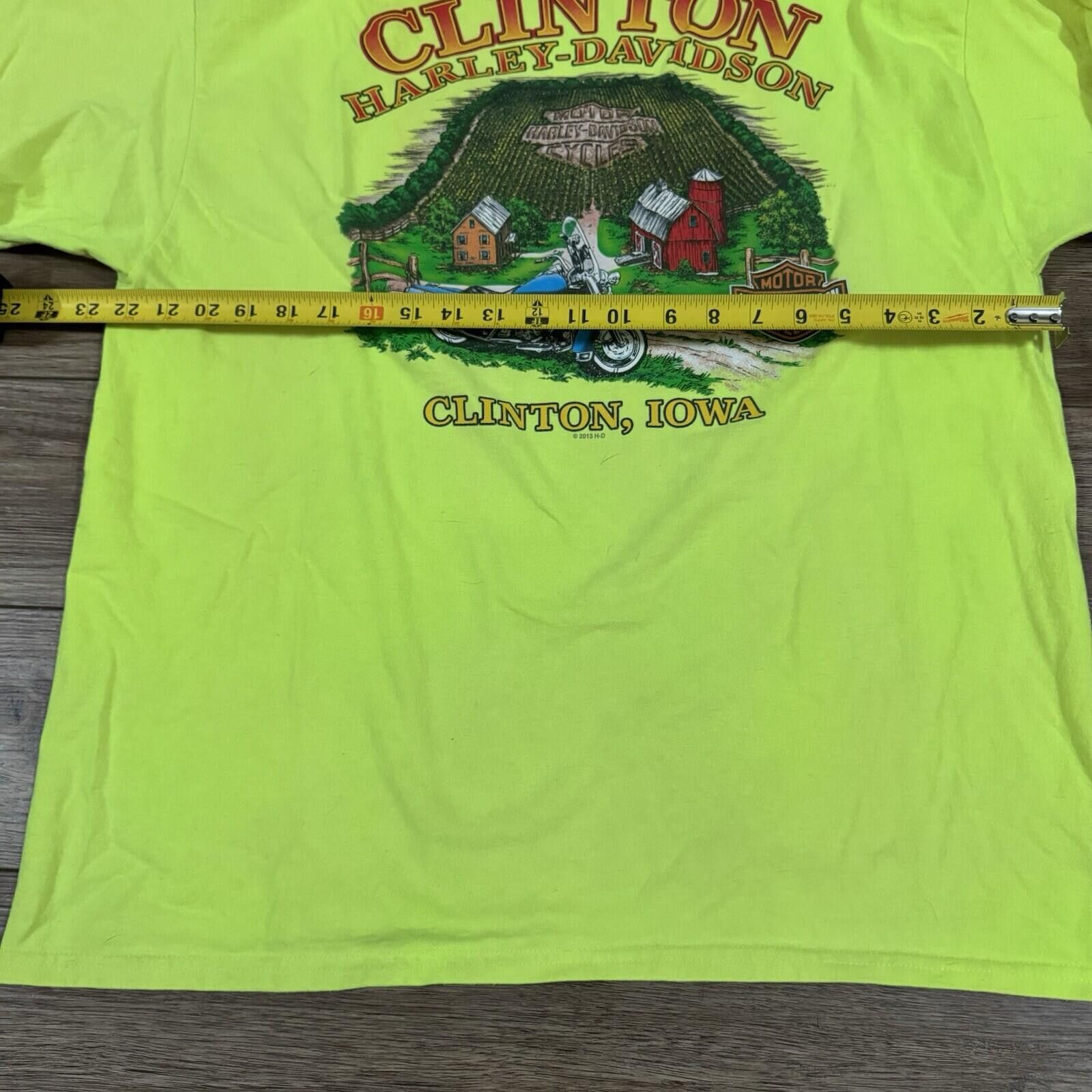 Harley Davidson Harley Davidson Clinton Iowa Neon Biker Shirt Size US XL / EU 56 / 4 - 8 Thumbnail
