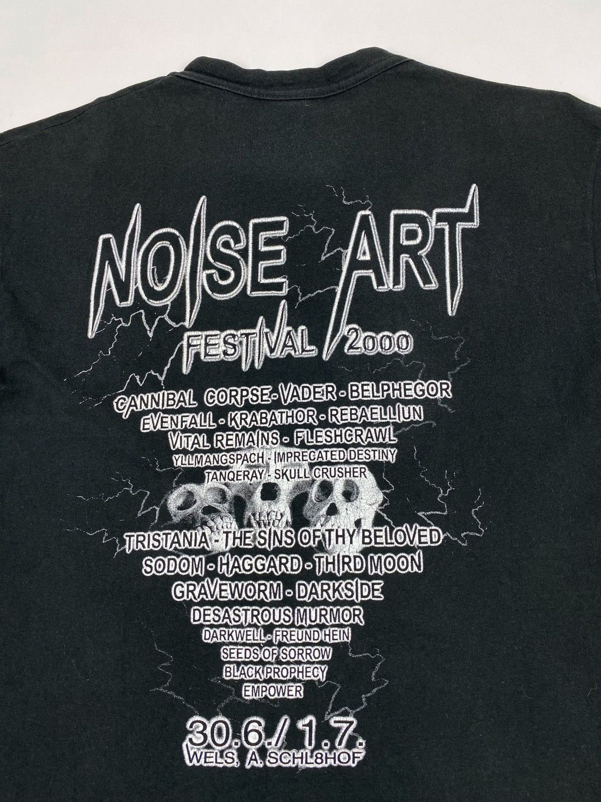 Band Tees 2000 Vintage Noise Art Black Metal Festival Austria Tee Size US XL / EU 56 / 4 - 5 Thumbnail