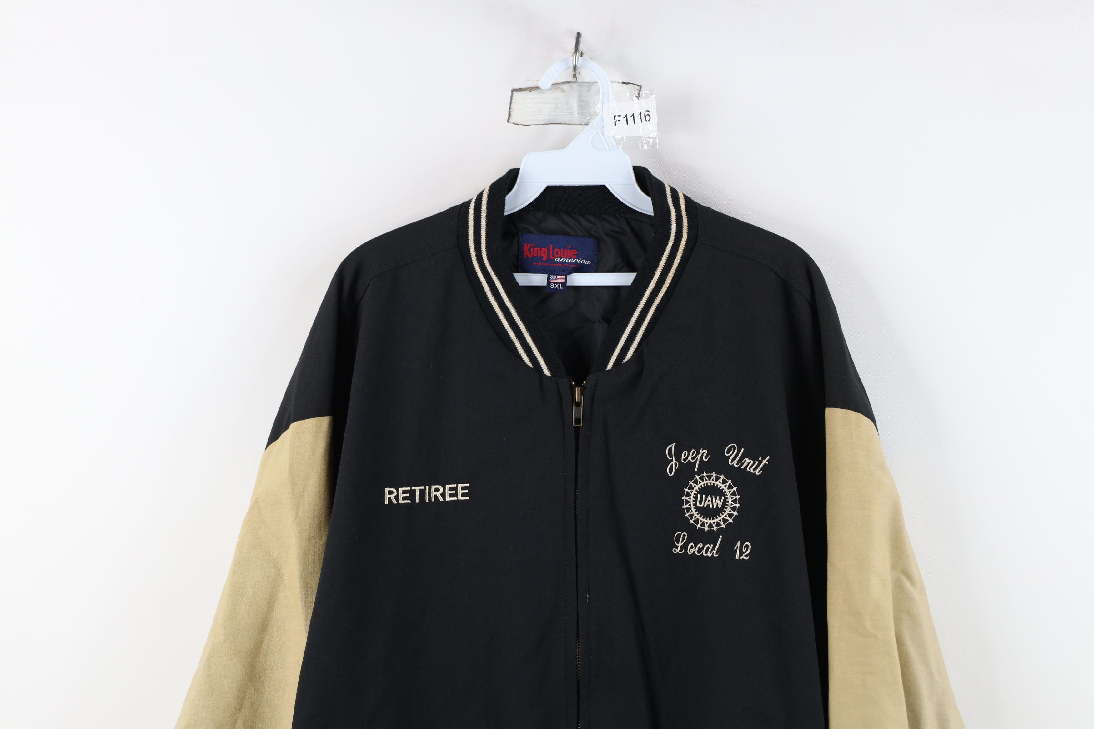 Vintage Vintage 90s UAW Jeep Unit Retiree Varsity Bomber Jacket USA Size US XXL / EU 58 / 5 - 2 Thumbnail