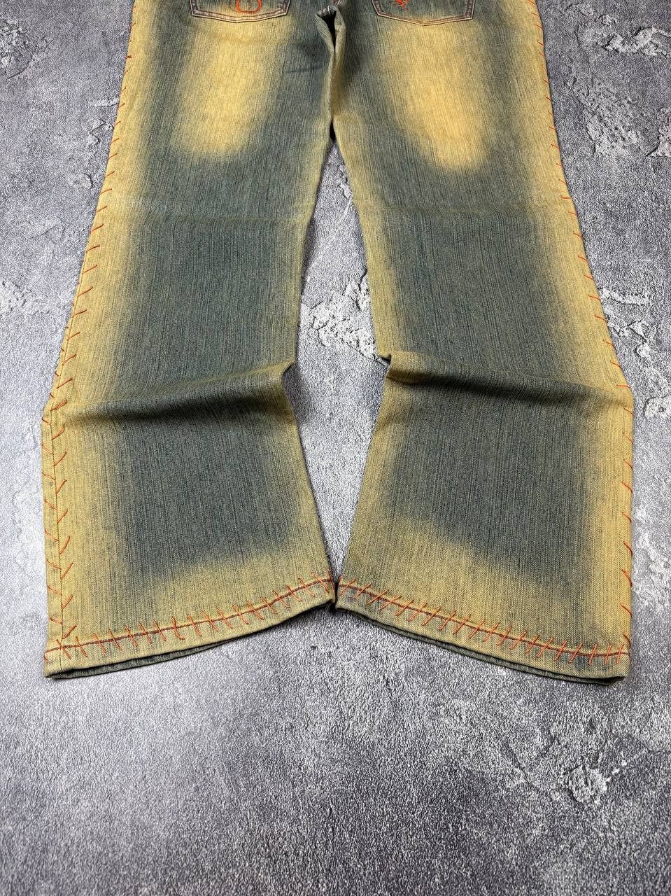 Hysteric Glamour Y2K If Six Was Nine Flared Bootcut LGB Washed Yellow Denim Size US 38 / EU 54 - 3 Thumbnail