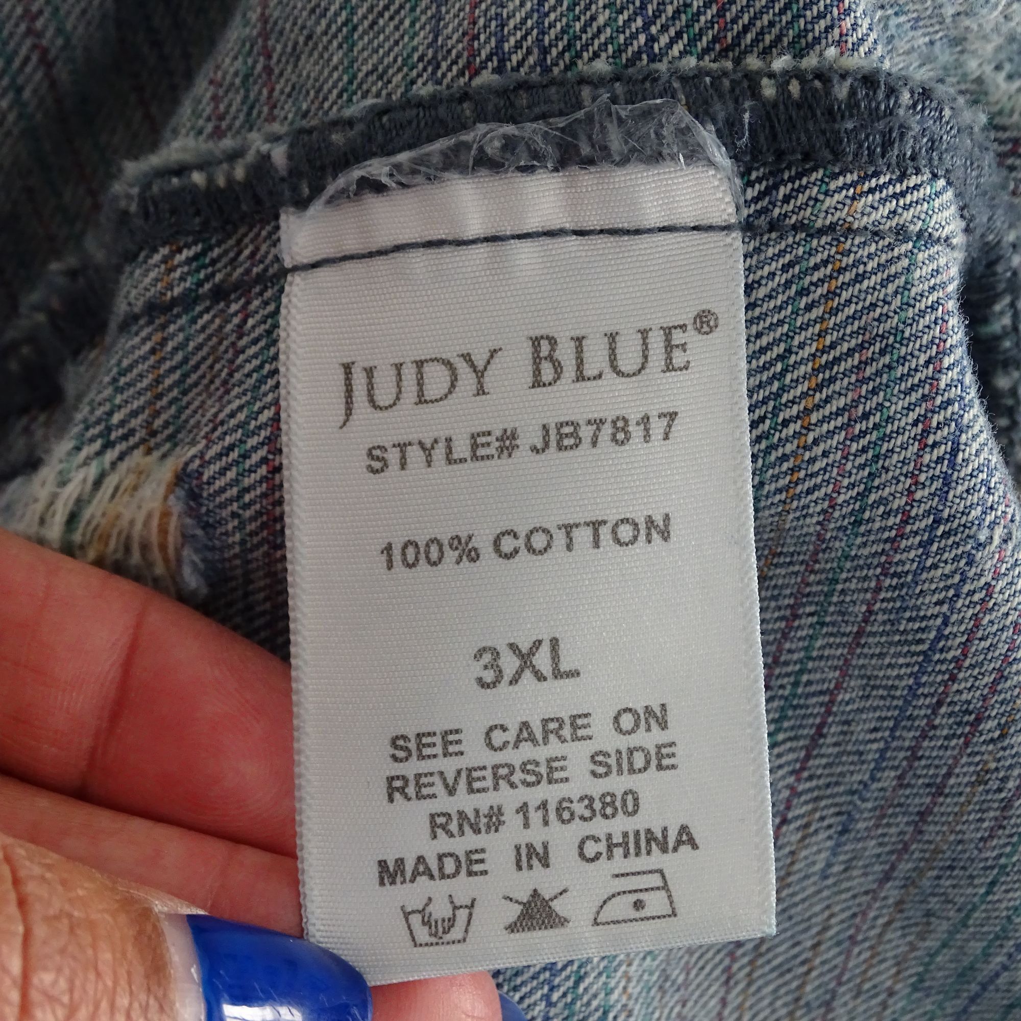 Judy Blue Judy Blue Distressed Ripped Denim Jacket Women Size 3XL Size 3XL / US 20-22 - 8 Thumbnail