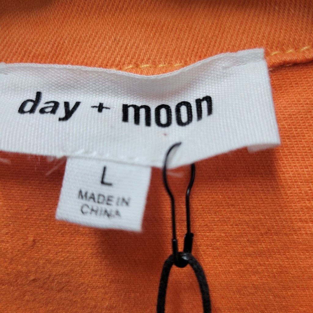 Other Day + Moon Women Orange V-neck Romper Puff Sleeves Jumpsuit Size 33" - 10 Thumbnail