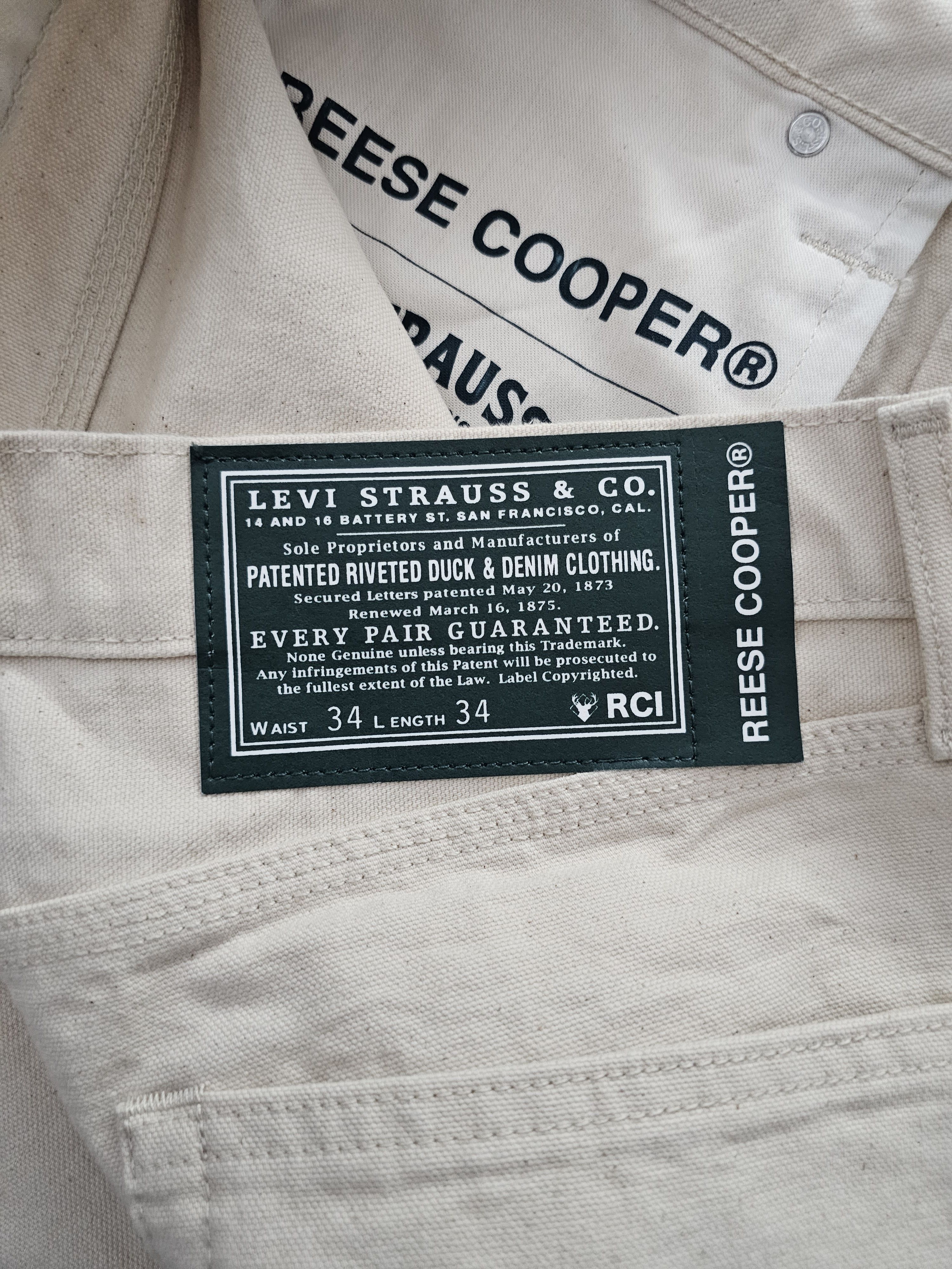 Levi's × Reese Cooper New Levi's x Reese Cooper Straight Fit Jeans Ecru W34L34 Size US 34 / EU 50 - 8 Thumbnail