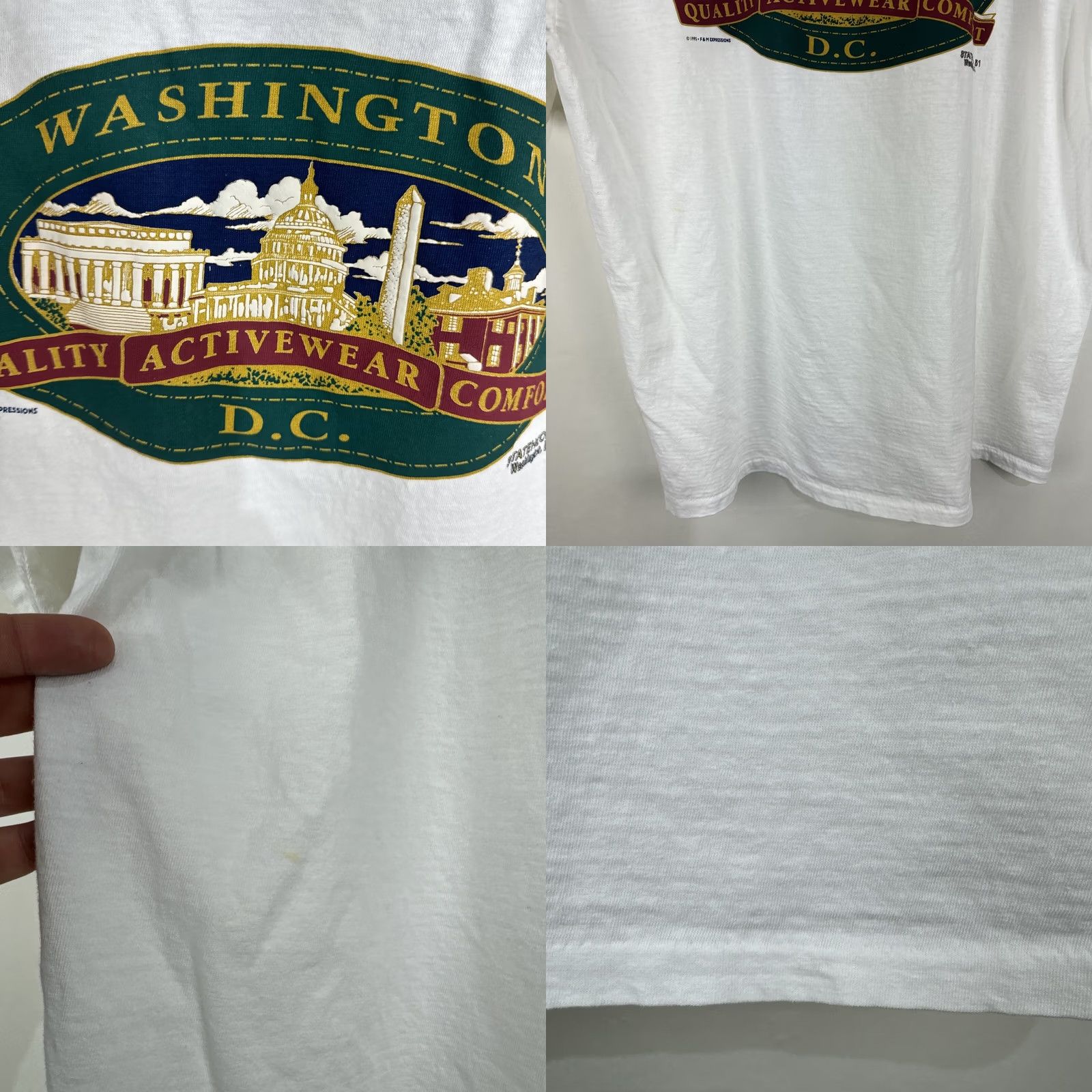 Vintage VINTAGE Washington DC T Shirt Men’s XL USA Statehood Tourist Destination Tee Size US XL / EU 56 / 4 - 9 Thumbnail