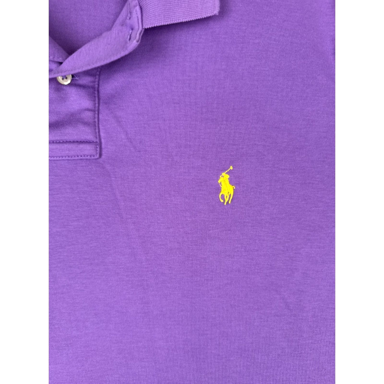Polo Ralph Lauren Polo Ralph Lauren Shirt Men XL Purple 100% Cotton Short Sleeve Polo Shirt Slim Fit Golf Size US XL / EU 56 / 4 - 6 Thumbnail