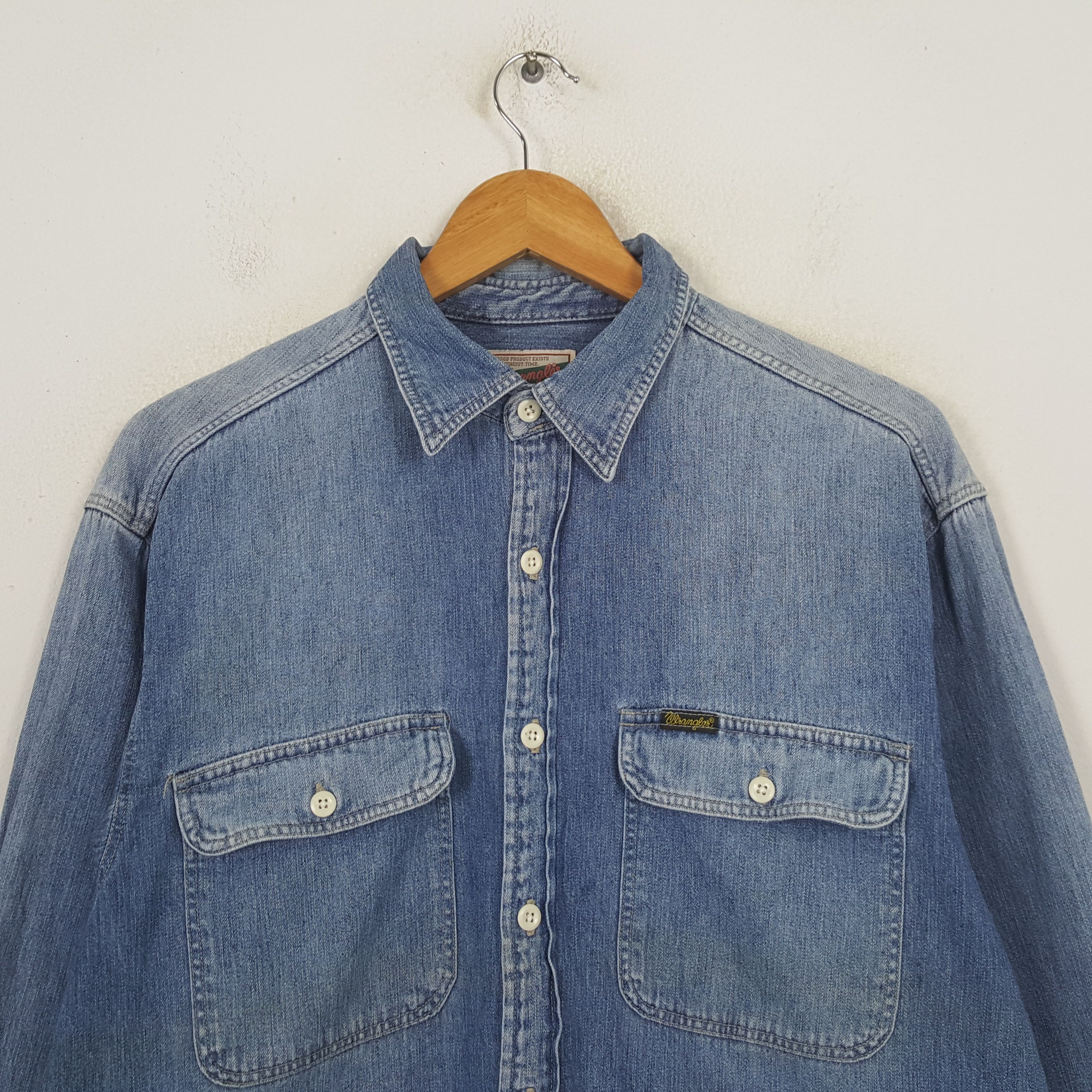 Wrangler Vintage Wrangler American Western Style Denim Shirt C301N68 Size US M / EU 48-50 / 2 - 2 Thumbnail