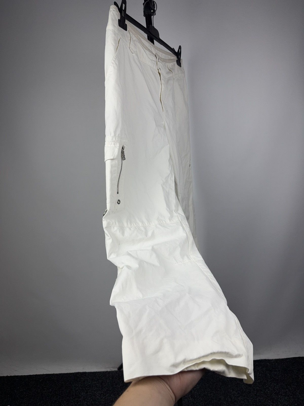 Bogner Avant Garde Y2K 00s Bogner White Technical Nylon Cargo Pants Size 33" - 1 Thumbnail