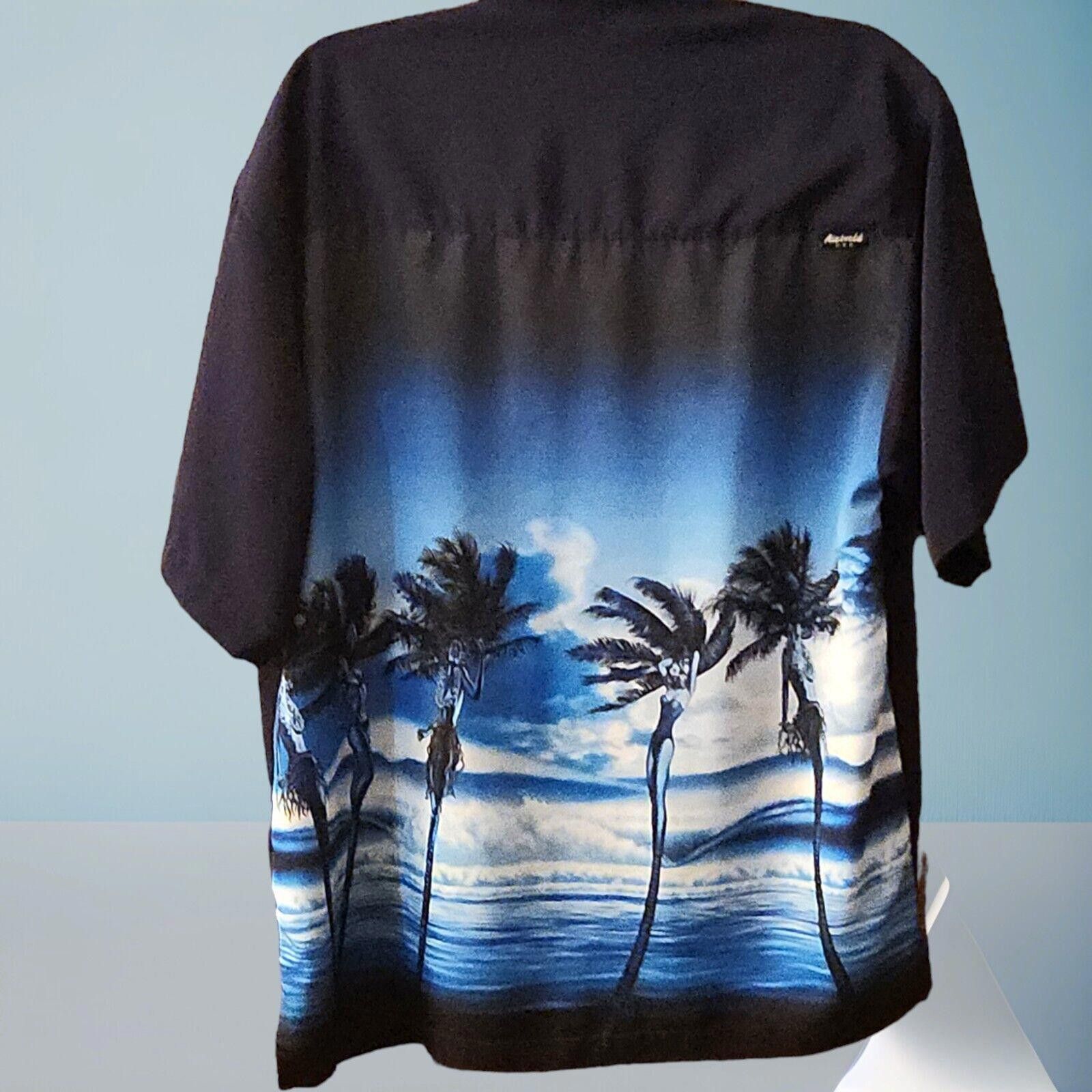 Designer Rietveld Men Large Hawaiian Shirt Blue Short Sleeve Camp USA Size US L / EU 52-54 / 3 - 5 Thumbnail