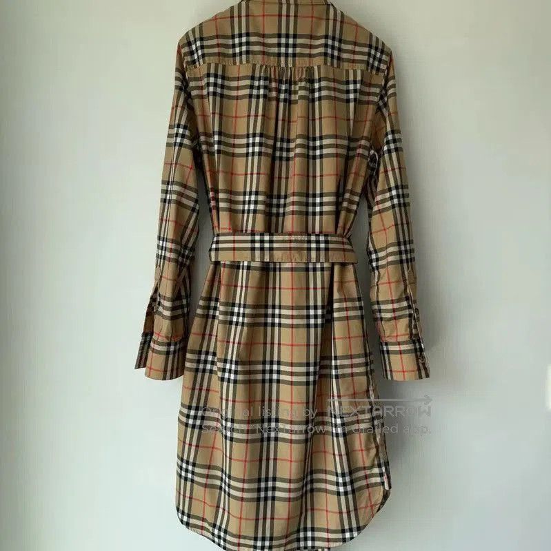 Burberry Burberry Cotton Check Long Sleeve Dress. Size XS / US 0-2 / IT 36-38 - 2 Thumbnail