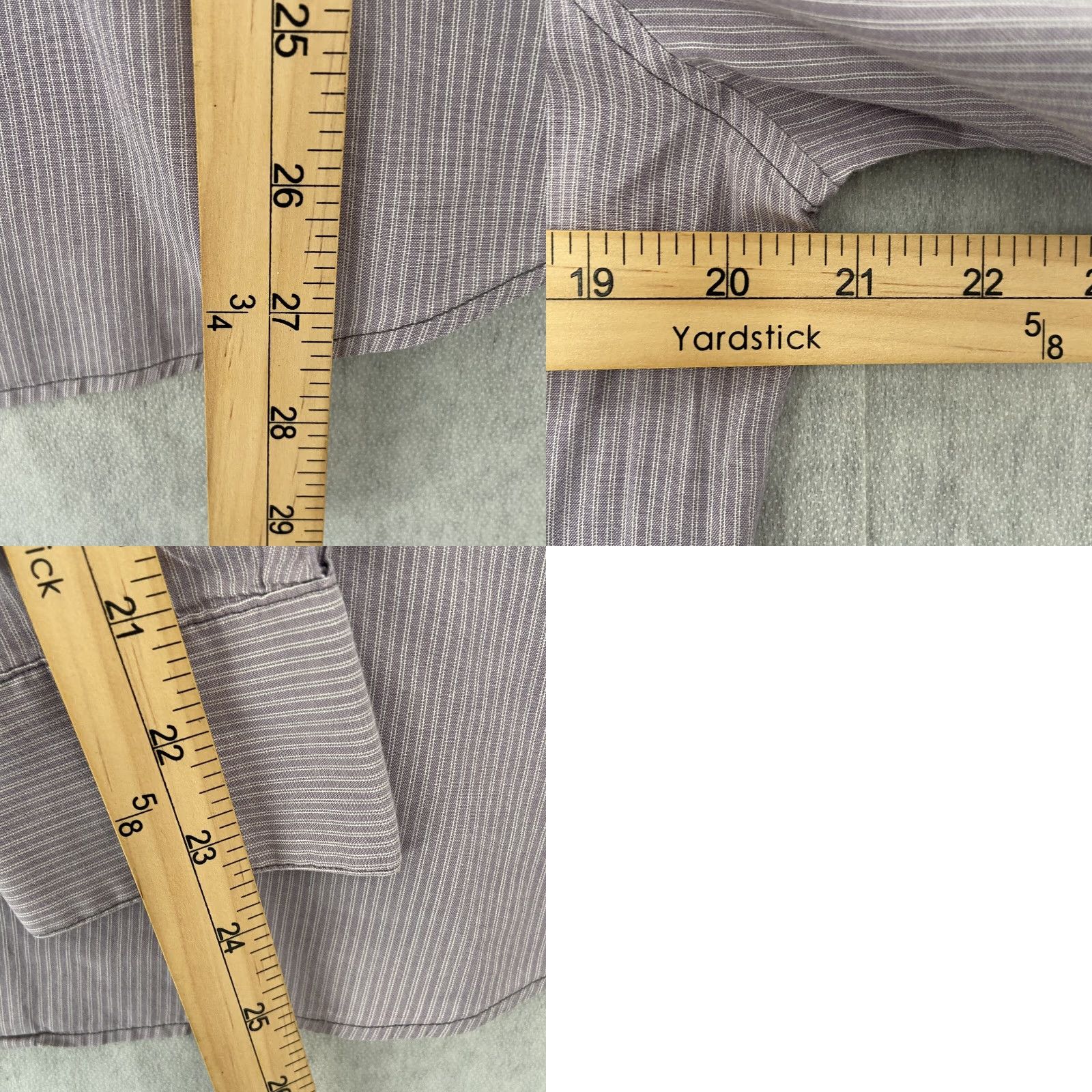 John Varvatos John Varvatos Shirt Adult Small Purple Striped Button-Up Long Sleeve Cotton Mens S Size US S / EU 44-46 / 1 - 8 Thumbnail