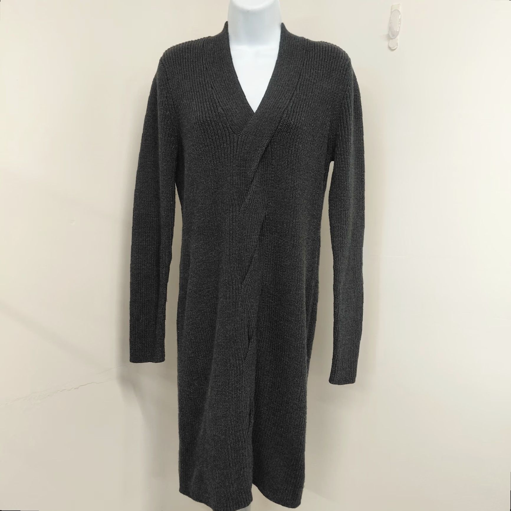 Calvin Klein Calvin Klein Sweater Dress Women's L Black Cable Knit Ribbed Wrap Stylish Size L / US 10 / IT 46 - 2 Thumbnail