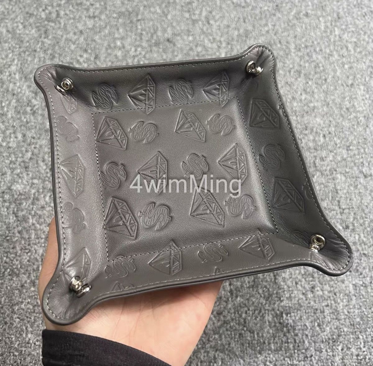 Billionaire Boys Club BBC EU Diamond & Dollar Debossed Leather Coin Tray Size ONE SIZE - 3 Thumbnail