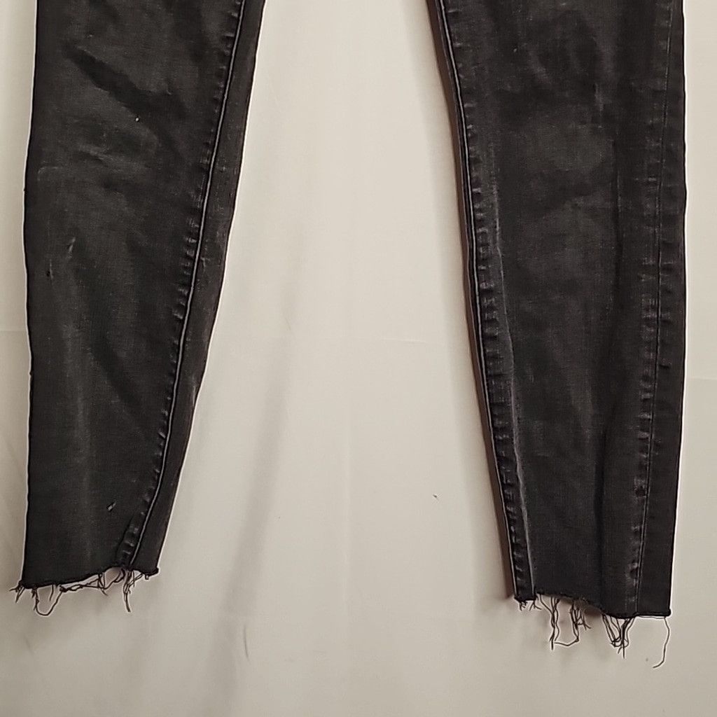 Madewell Madewell high rise skinny cropped black raw hem jeans sz 24P Size 24" / US 00 / IT 34 - 5 Thumbnail