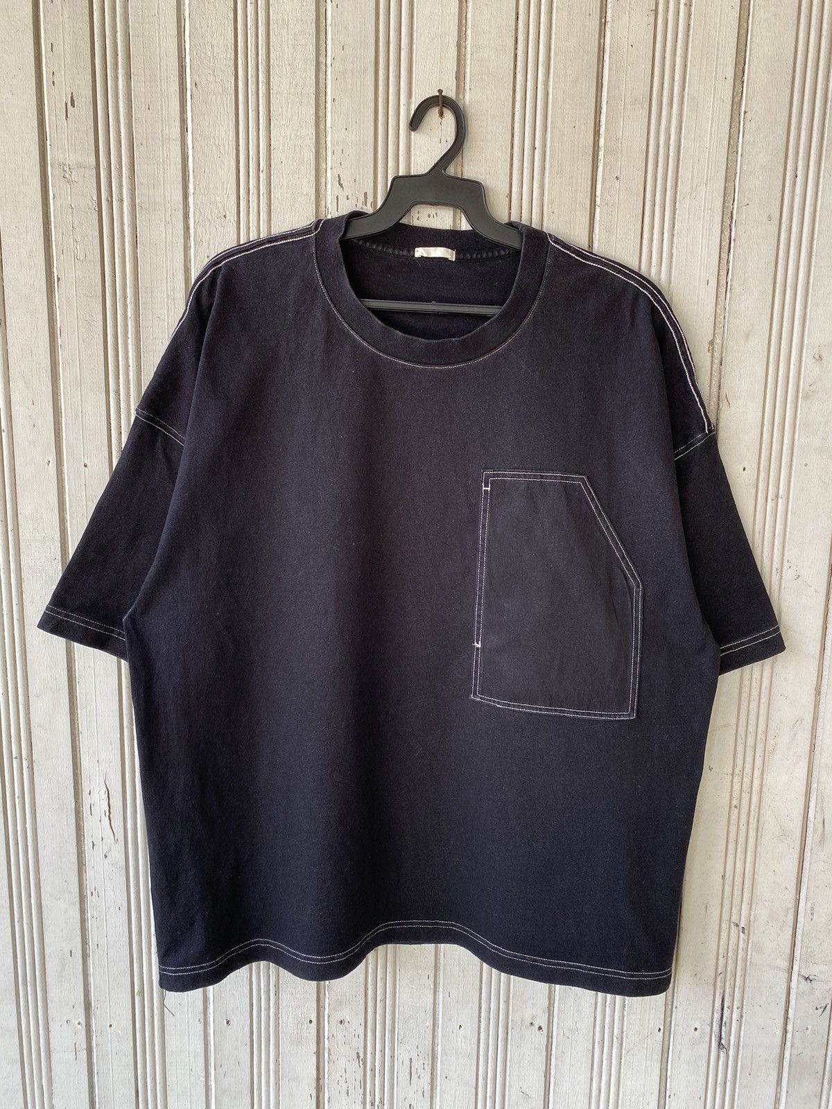 image of Gu Oversized Nice Design Tees in Black, Men's (Size Large)