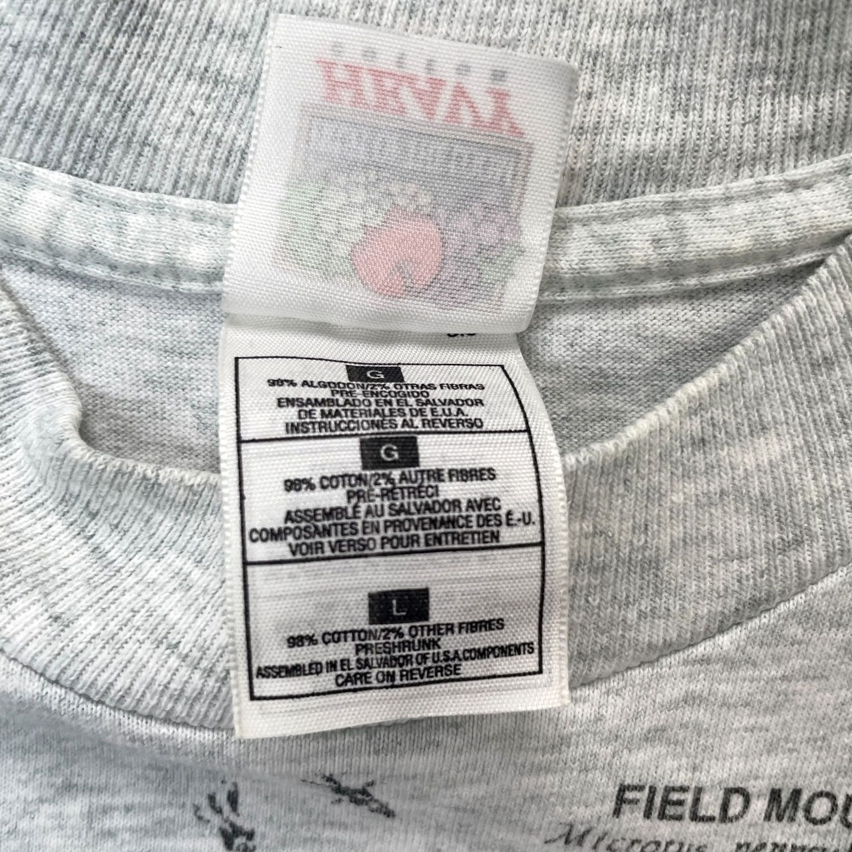 Fruit Of The Loom Fruit of the Loom Animal Tracks Shirt Mens Large Gray Nature AOP Outdoor Bushcraft Tracker Print Size US L / EU 52-54 / 3 - 3 Thumbnail