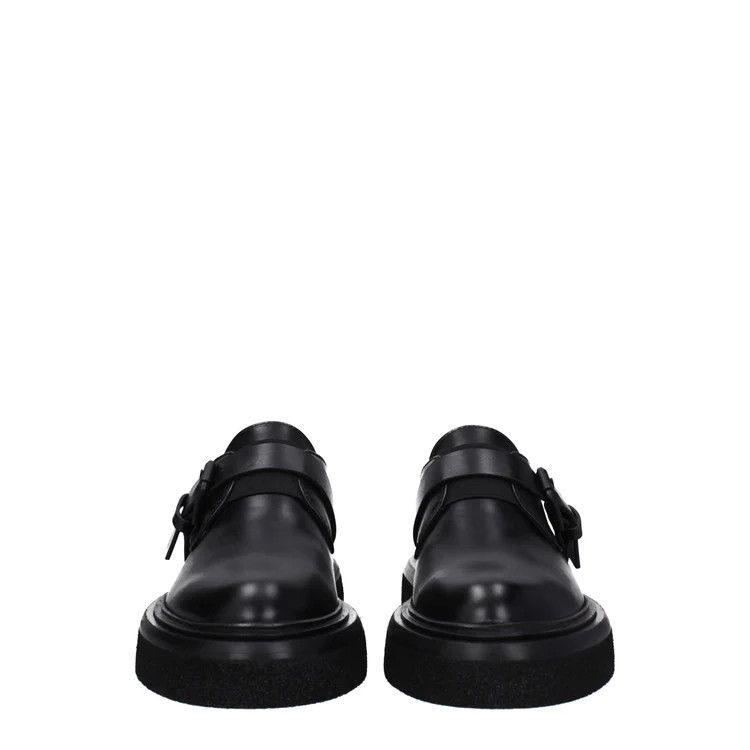 Max Mara ob1o1e1124 Leather Lace Up Monkstrap in Black Size US 10 / IT 40 - 3 Thumbnail