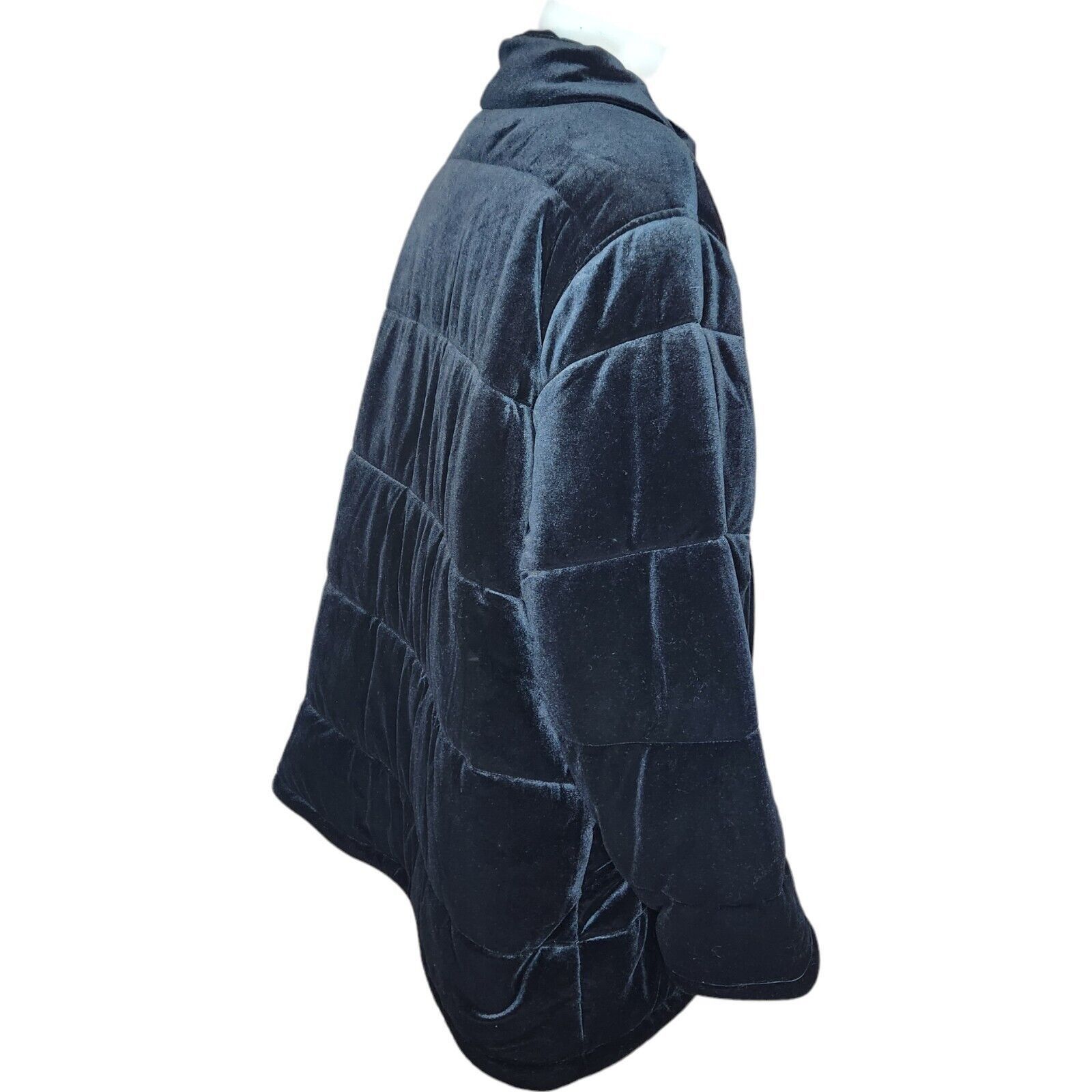 Isaac Mizrahi Isaac Mizrahi Live! Velvet Puffer Jacket Black 2X Size XXL / US 16-18 / IT 52-54 - 8 Thumbnail
