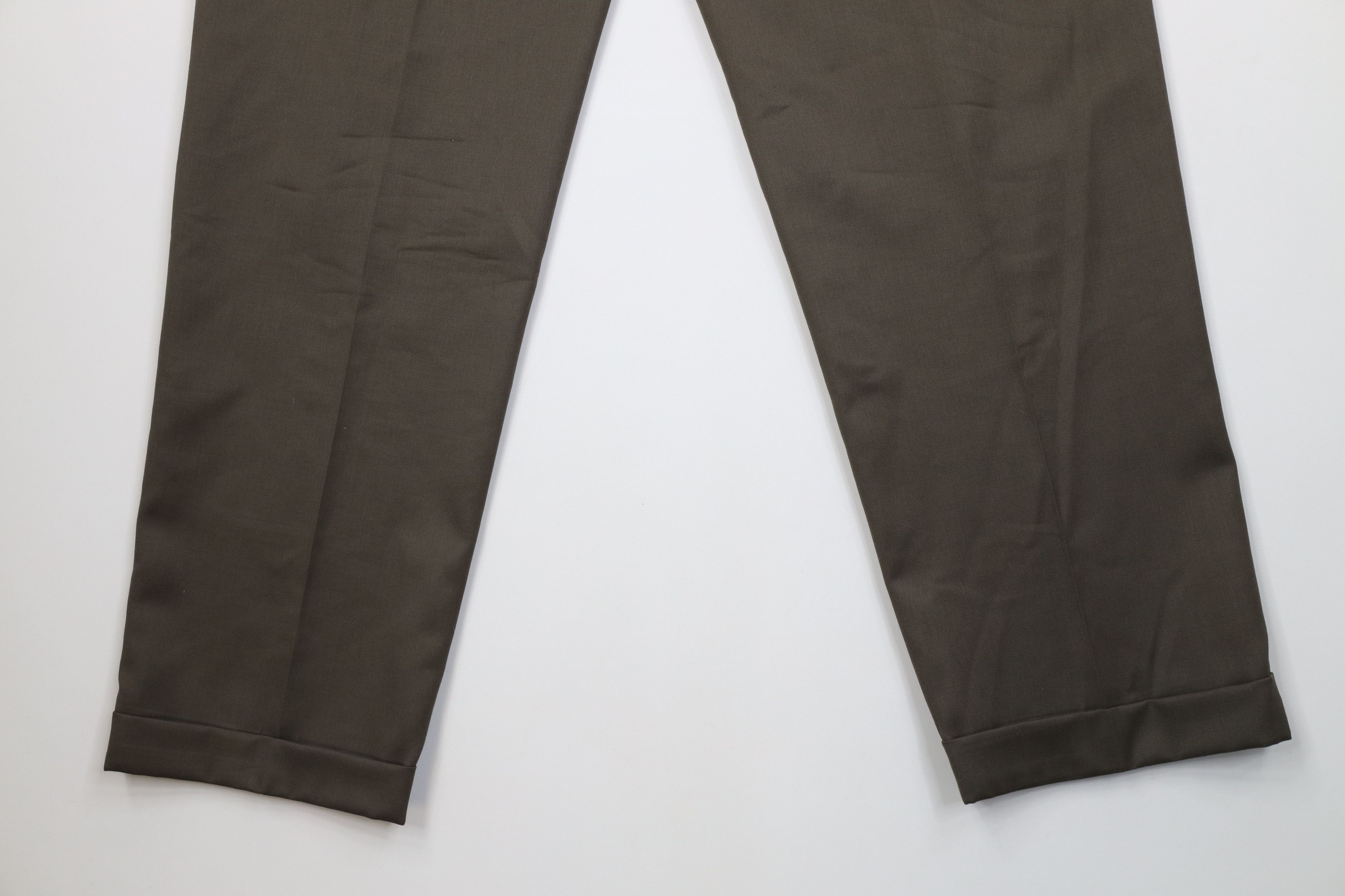 Vintage Vintage 90s Streetwear Wool Knit Wide Leg Chino Pants Brown Size US 34 / EU 50 - 13 Thumbnail